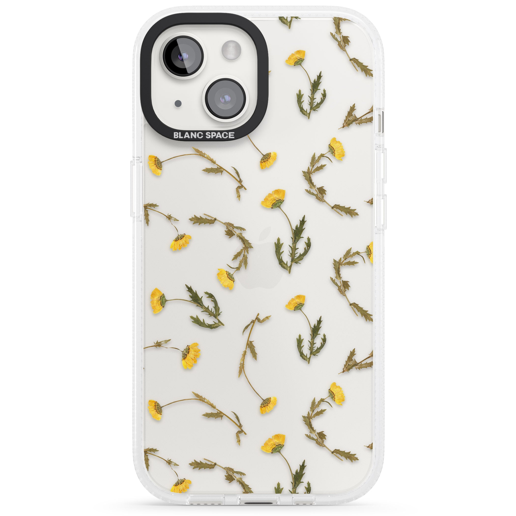 Long Stemmed Wildflowers - Dried Flower-Inspired iPhone 15 / 14 / 13 Clear Case Impact Air - Blanc Space