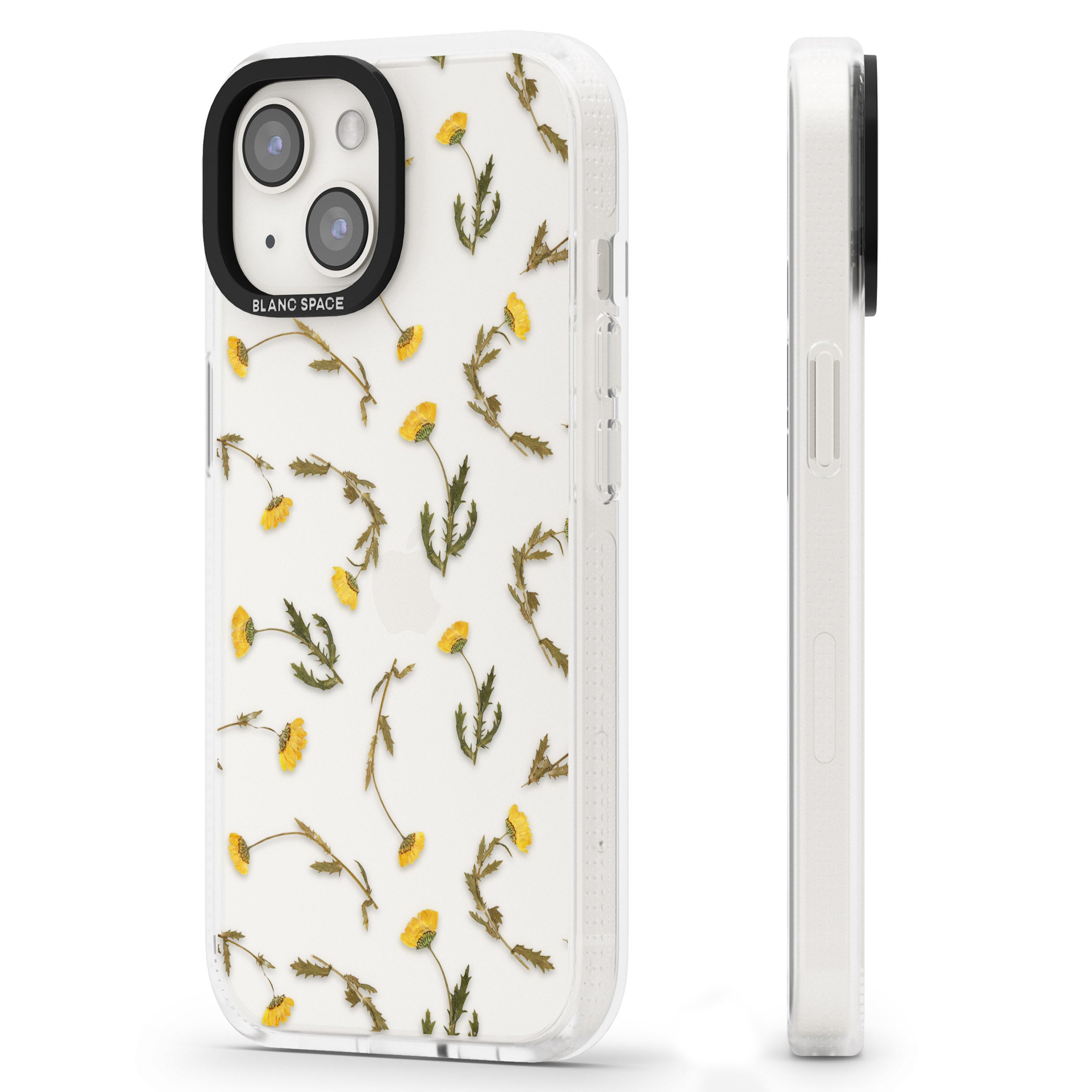 Long Stemmed Wildflowers - Dried Flower-Inspired iPhone 15 / 14 / 13 Clear Case Impact Air - Blanc Space