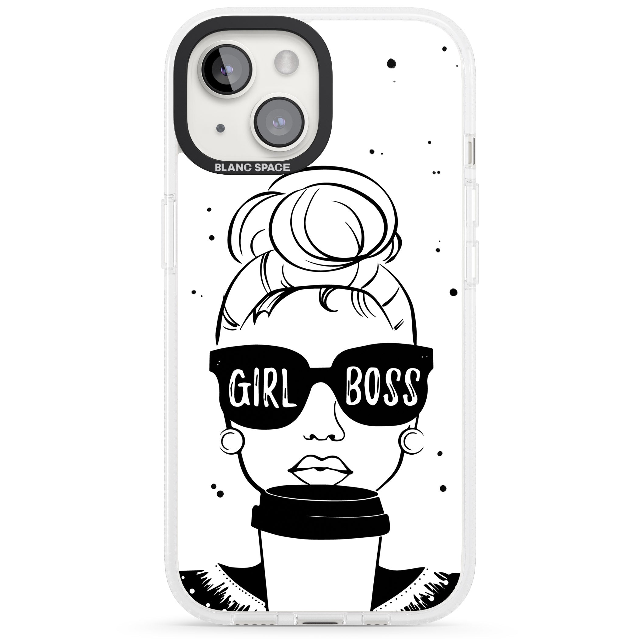 Girl Boss iPhone 15 / 14 / 13 Clear Case Impact Air - Blanc Space