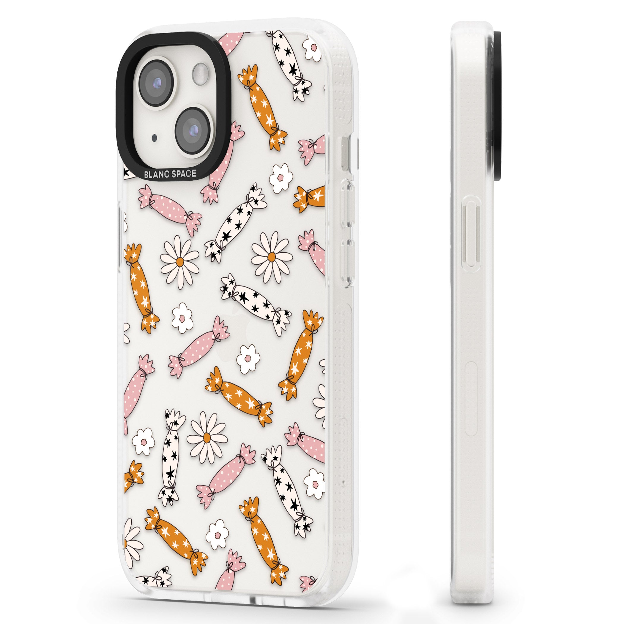 Floral Candy iPhone 15 / 14 / 13 Clear Case Impact Air - Blanc Space