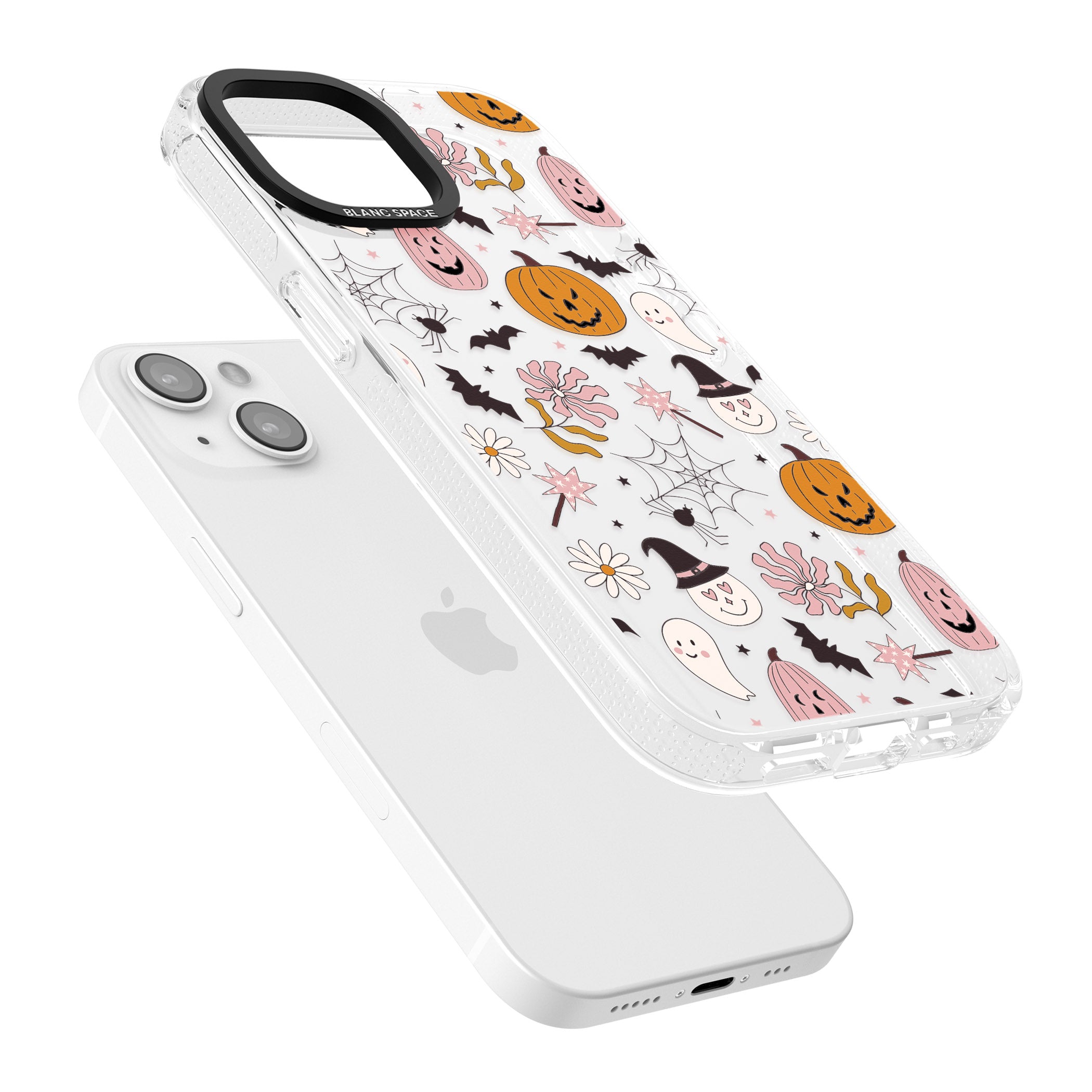 Spooky Mix iPhone 15 / 14 / 13 Clear Case Impact Air - Blanc Space