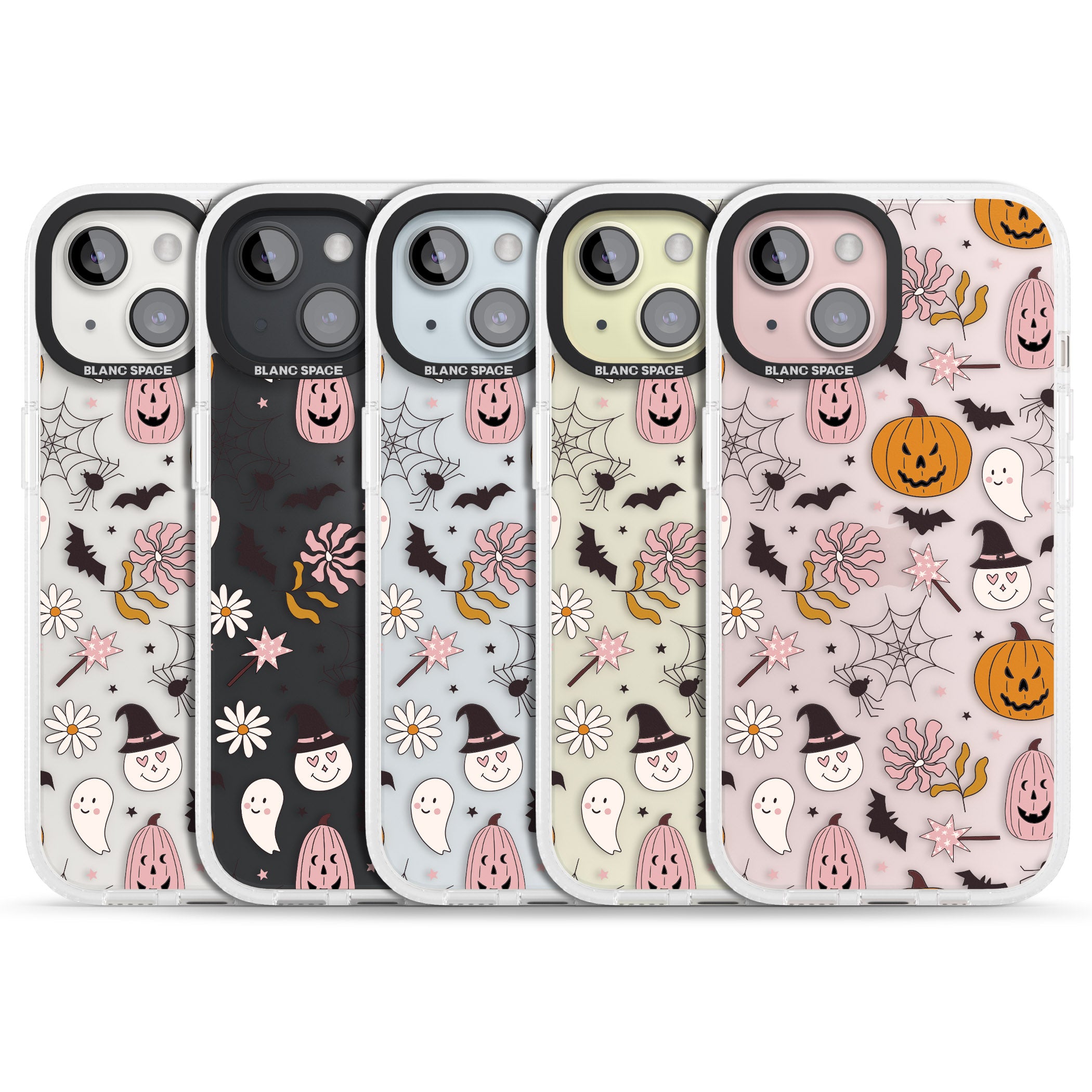 Spooky Mix iPhone 15 / 14 / 13 Clear Case Impact Air - Blanc Space
