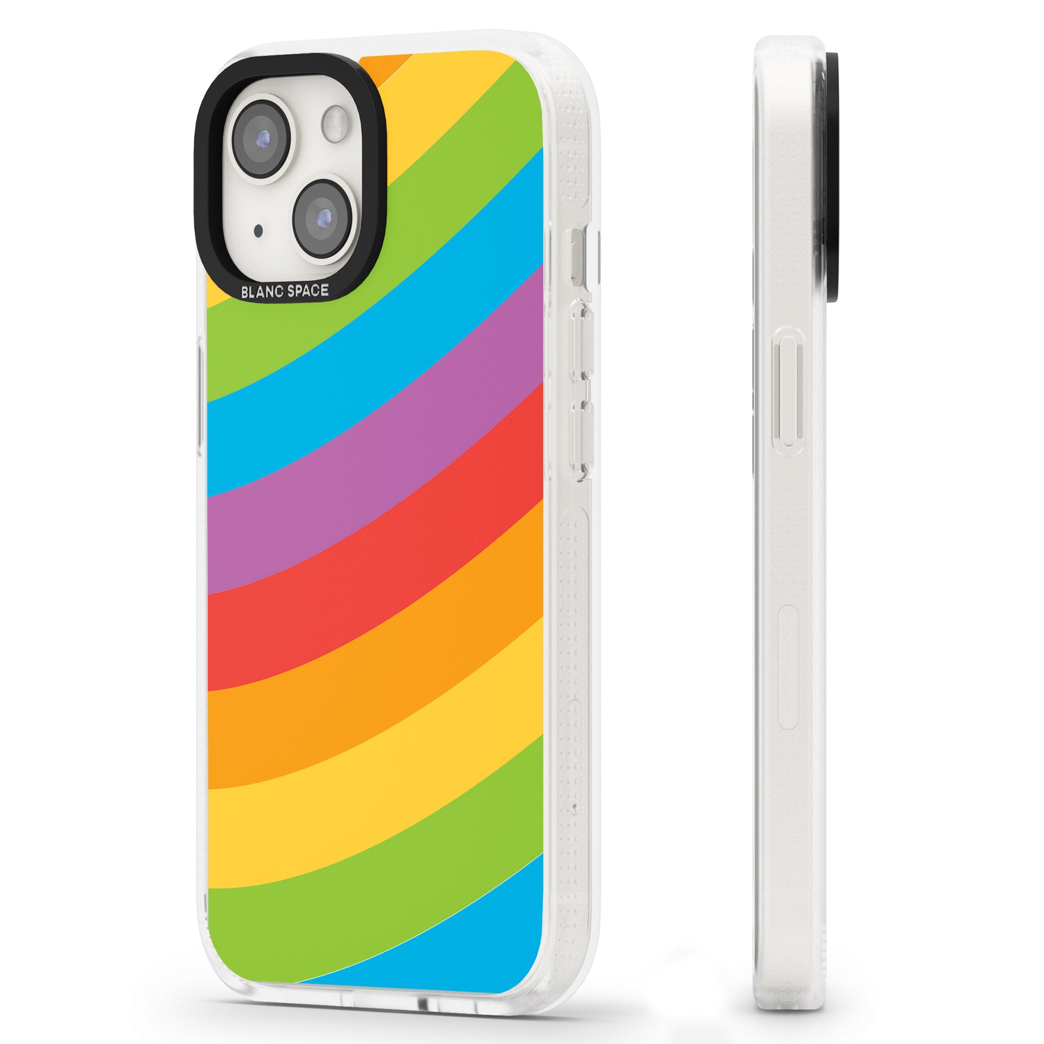 Lucky Rainbow iPhone 15 / 14 / 13 Clear Case Impact Air - Blanc Space