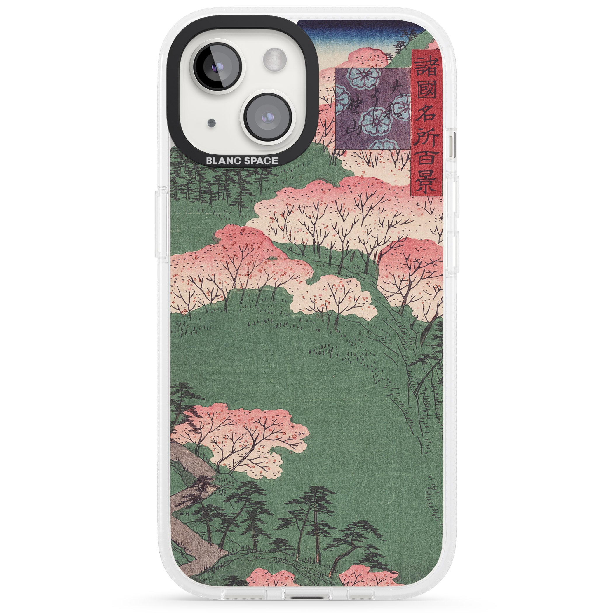 Japanese Illustration Cherry Blossom Forest iPhone 15 / 14 / 13 Clear Case Impact Air - Blanc Space