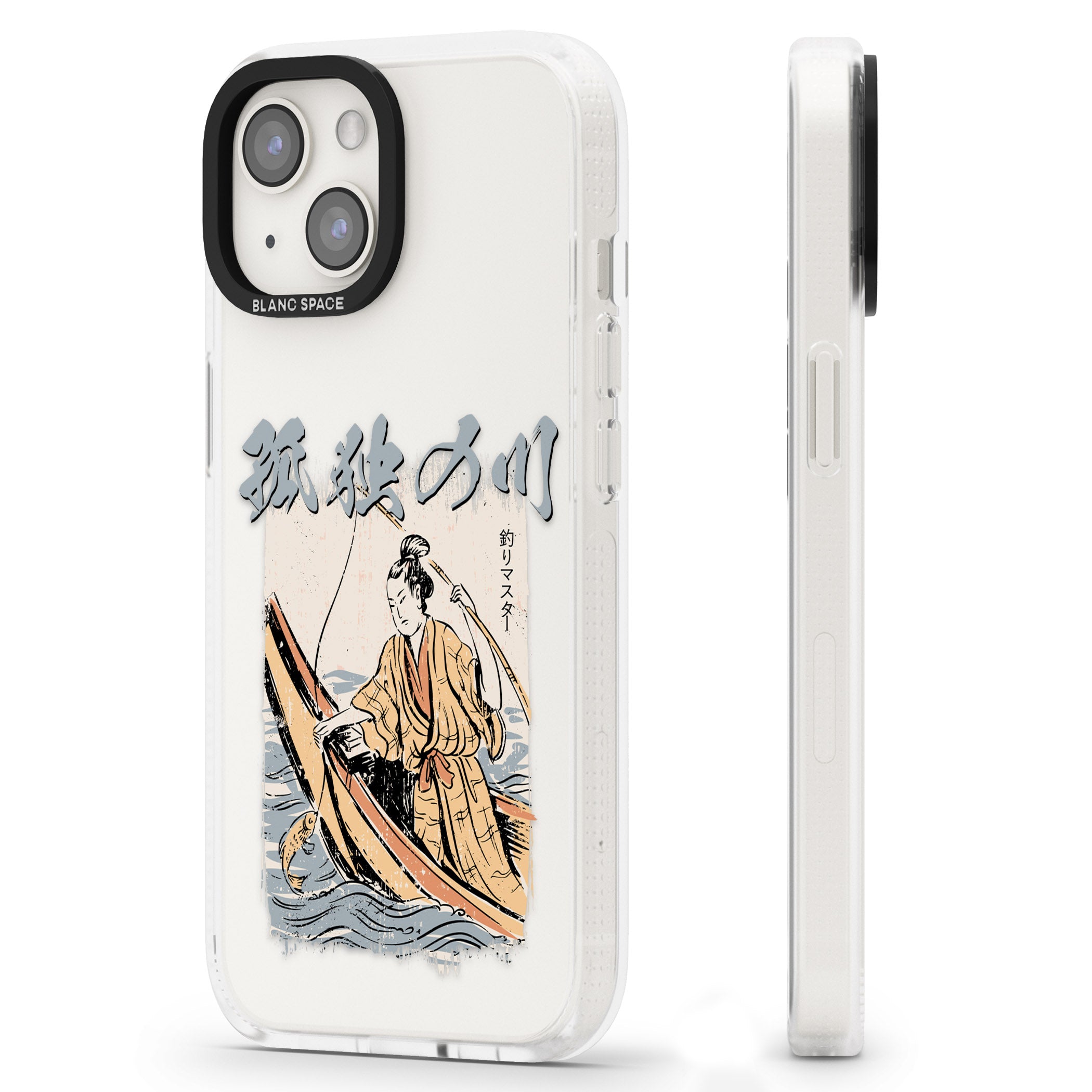 Japanese River iPhone 15 / 14 / 13 Clear Case Impact Air - Blanc Space
