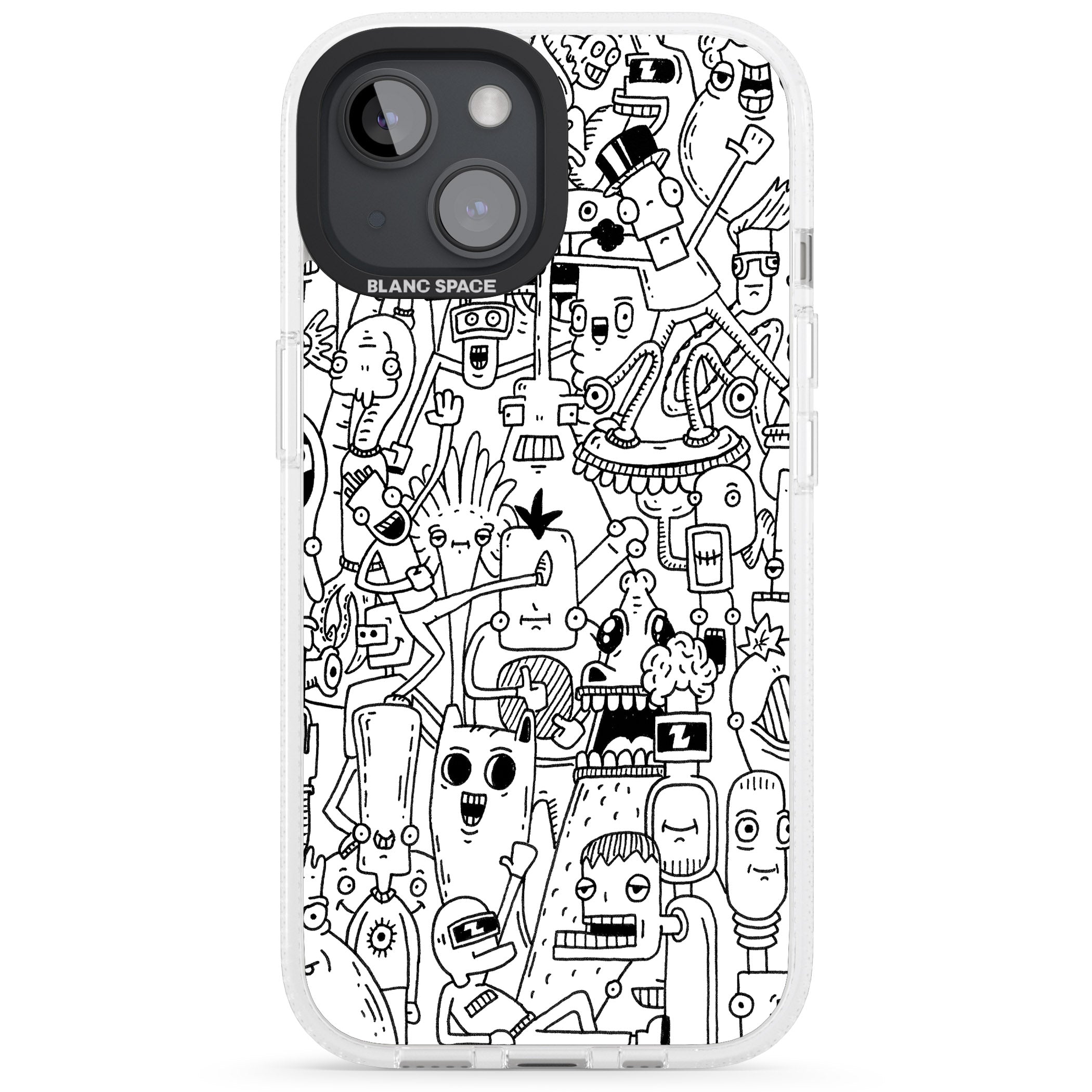 Stack Original iPhone 15 / 14 / 13 Clear Case Impact Air - Blanc Space