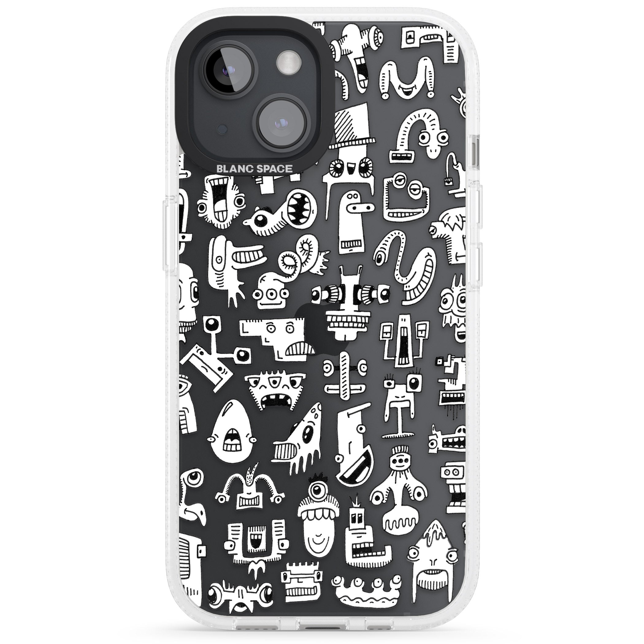 Weird Friends iPhone 15 / 14 / 13 Clear Case Impact Air - Blanc Space