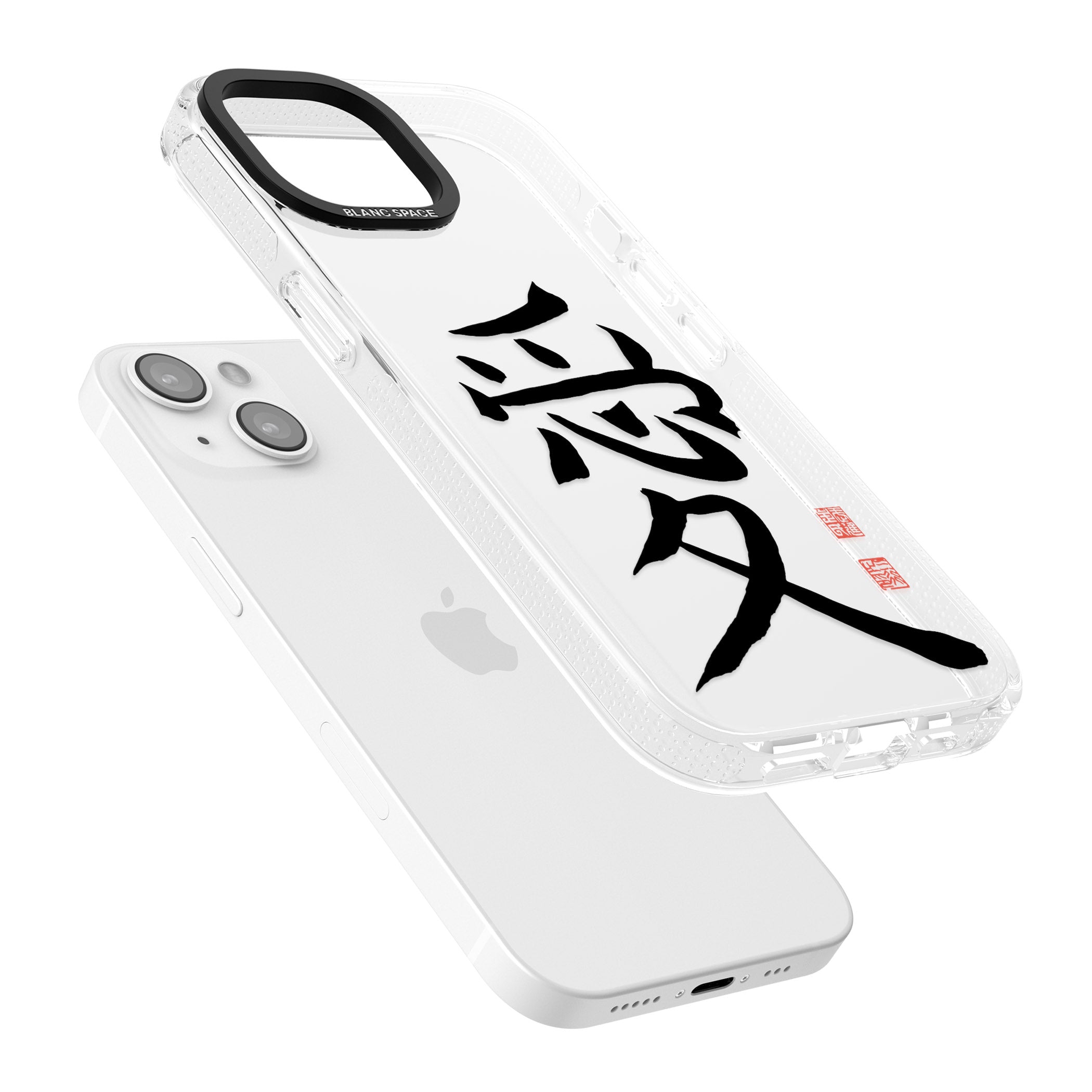 Japanese Kanji - Love iPhone 15 / 14 / 13 Clear Case Impact Air - Blanc Space