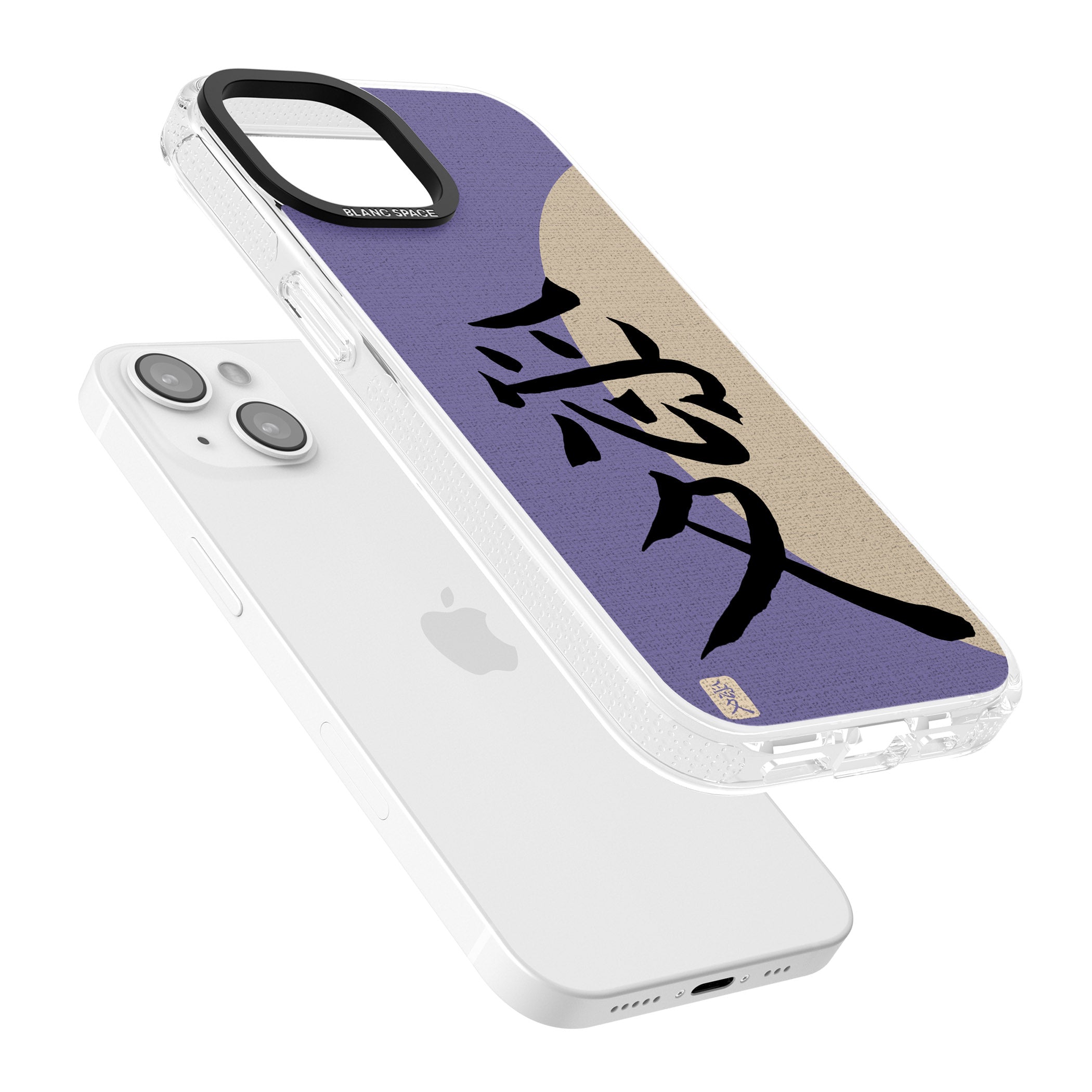 Vintage Japanese Kanji - Love iPhone 15 / 14 / 13 Clear Case Impact Air - Blanc Space