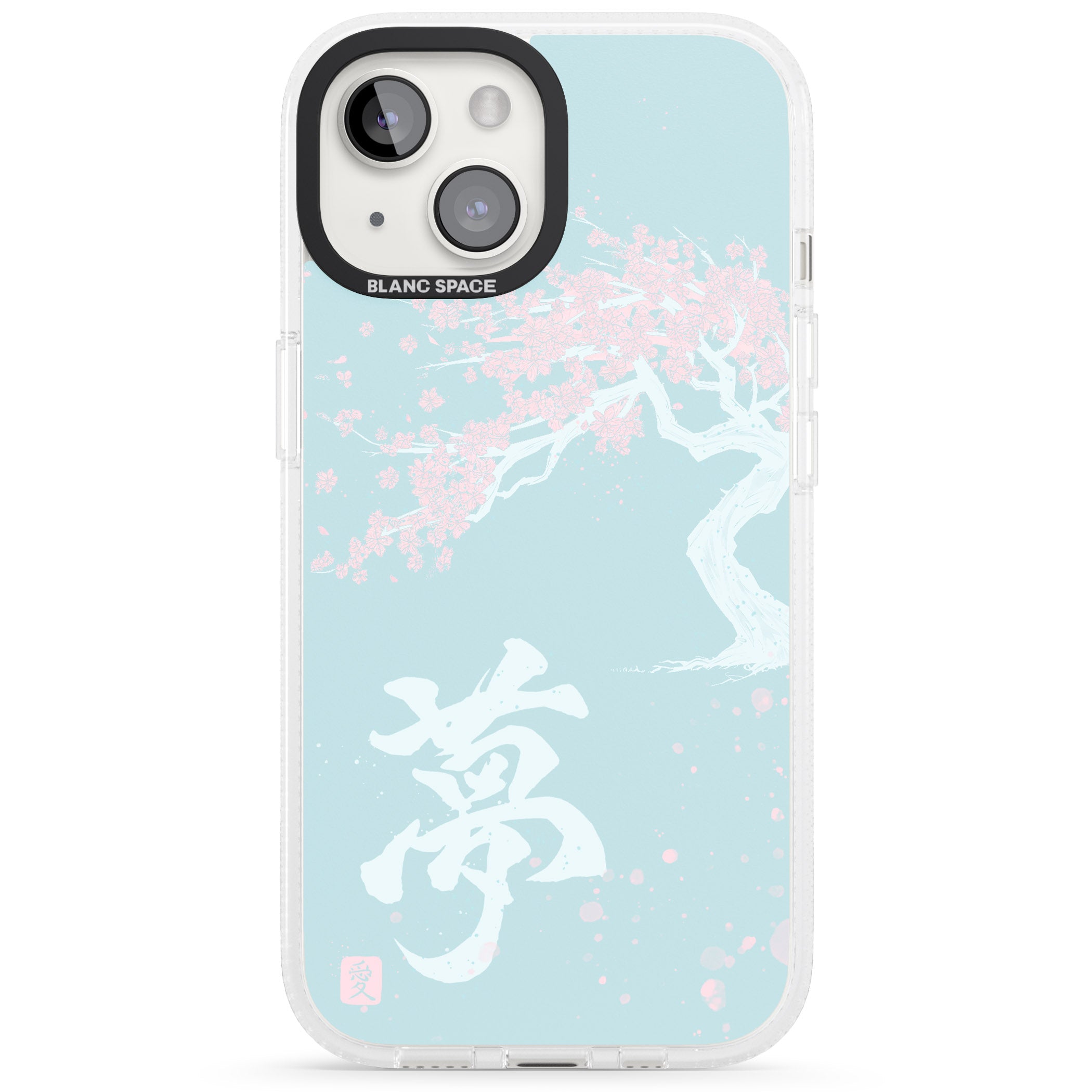 Dreams & Cherry Blossom iPhone 15 / 14 / 13 Clear Case Impact Air - Blanc Space