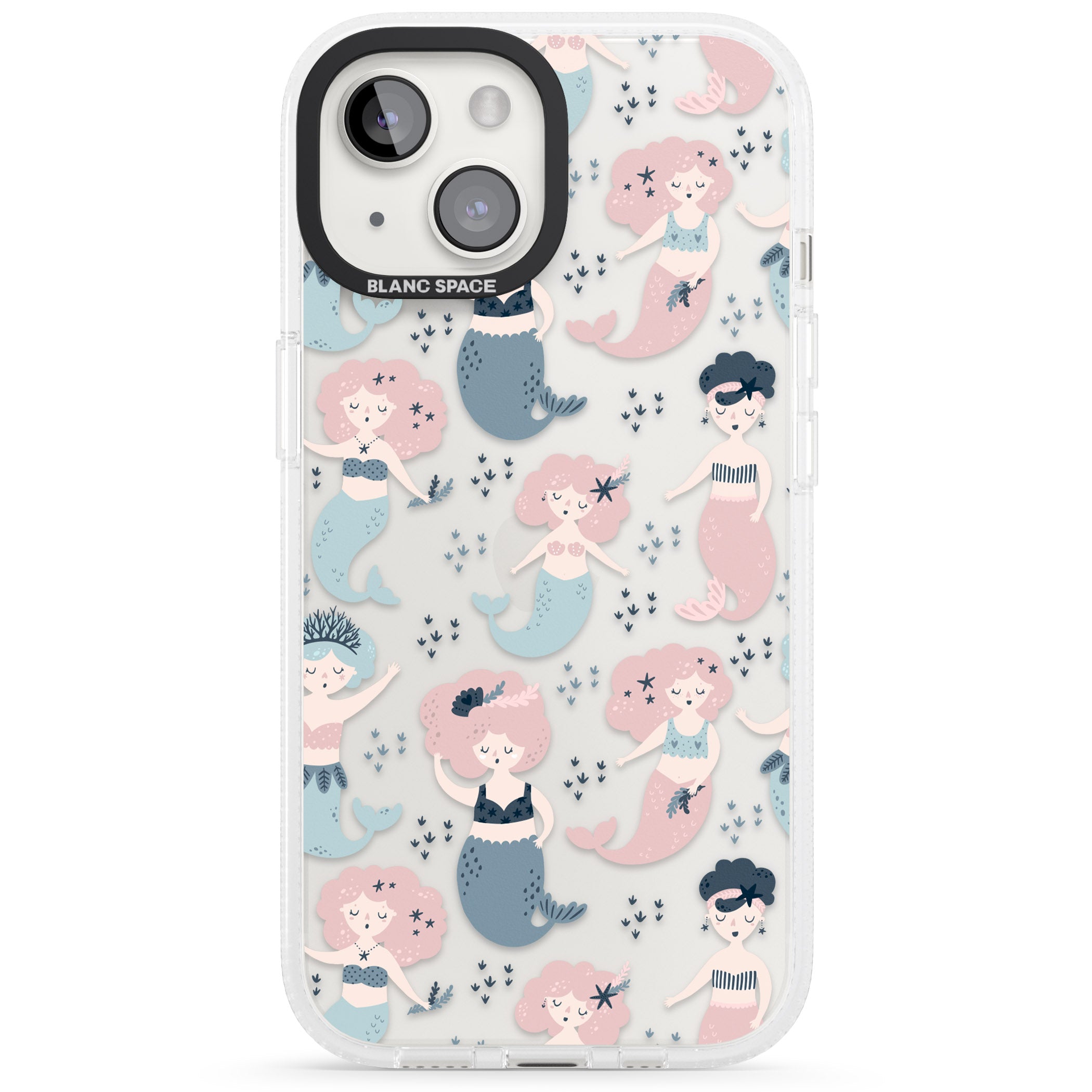 Under The Sea Mermaids (Clear) iPhone 15 / 14 / 13 Clear Case Impact Air - Blanc Space