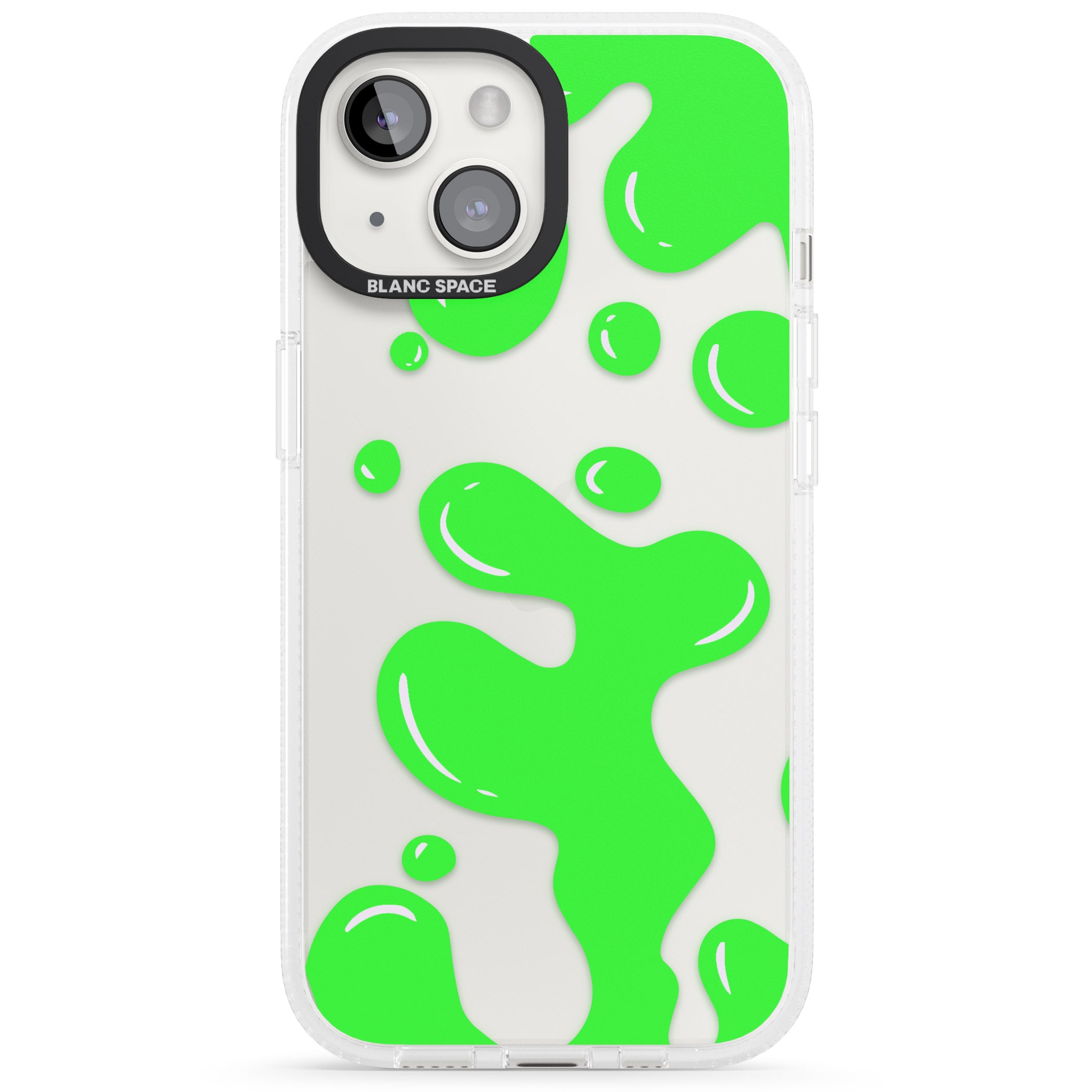 Green Lava Lamp iPhone 15 / 14 / 13 Clear Case Impact Air - Blanc Space