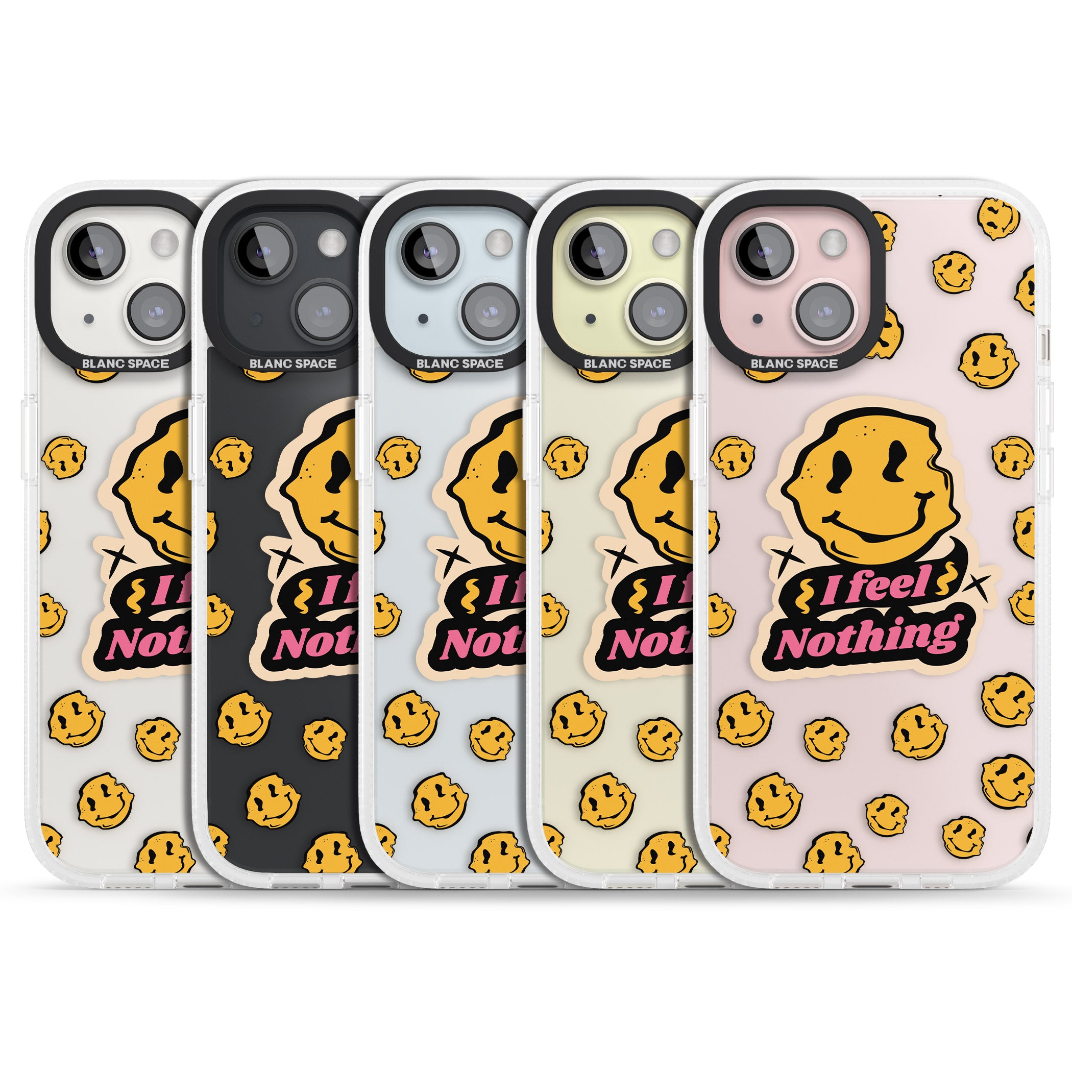 I feel nothing (Clear) iPhone 15 / 14 / 13 Clear Case Impact Air - Blanc Space