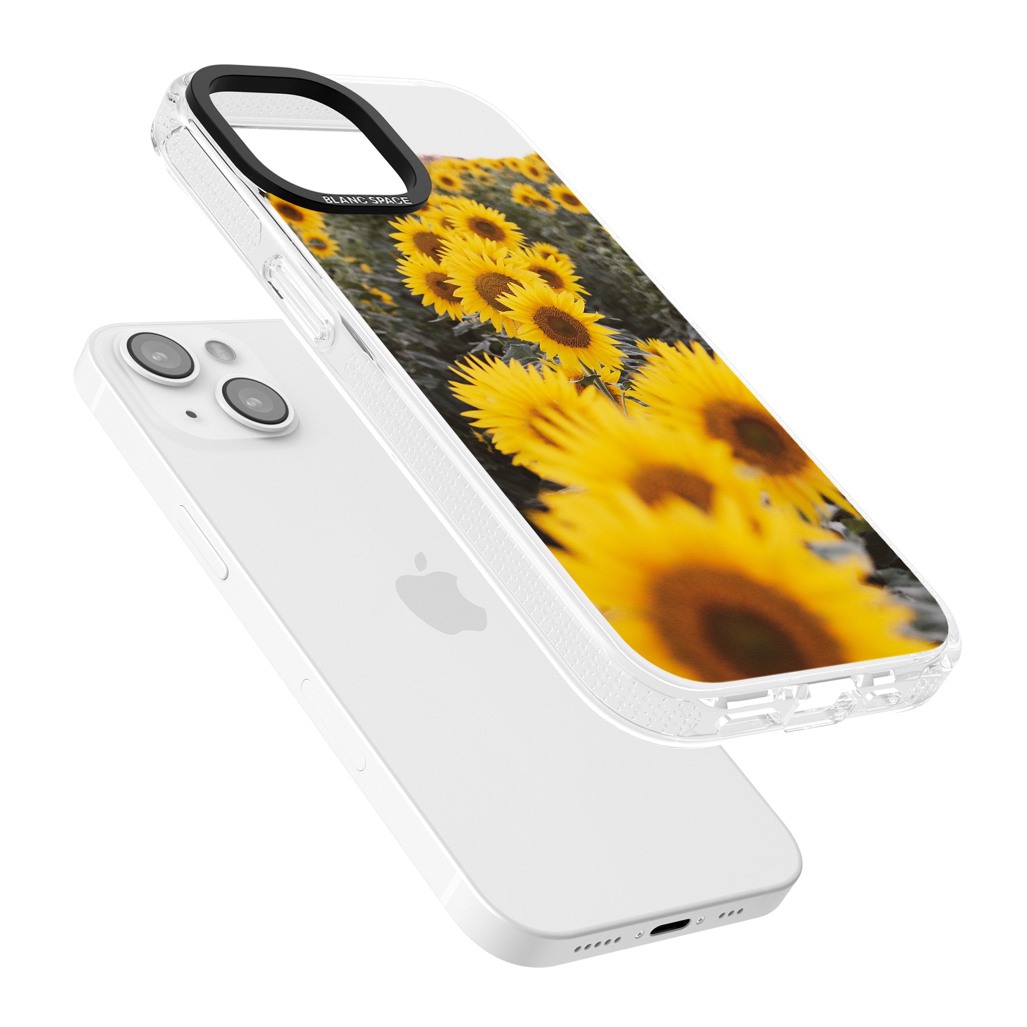Sunflower Field Photograph iPhone 15 / 14 / 13 Clear Case Impact Air - Blanc Space