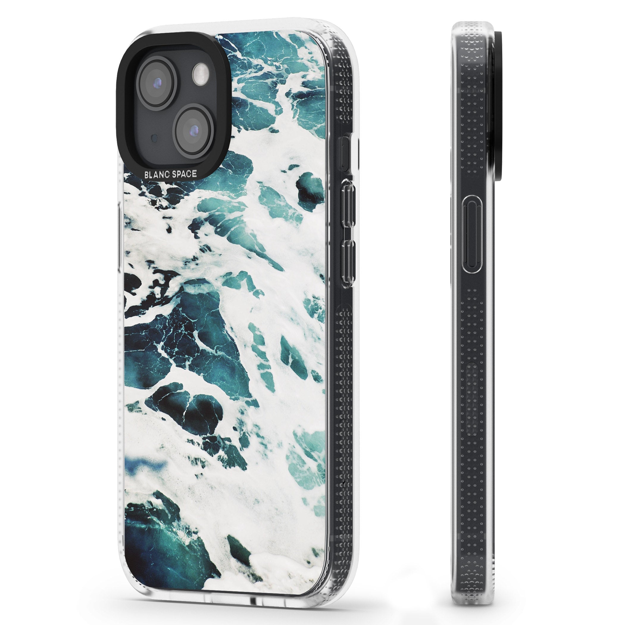 Ocean Waves Photograph iPhone 15 / 14 / 13 Clear Case Impact Air - Blanc Space