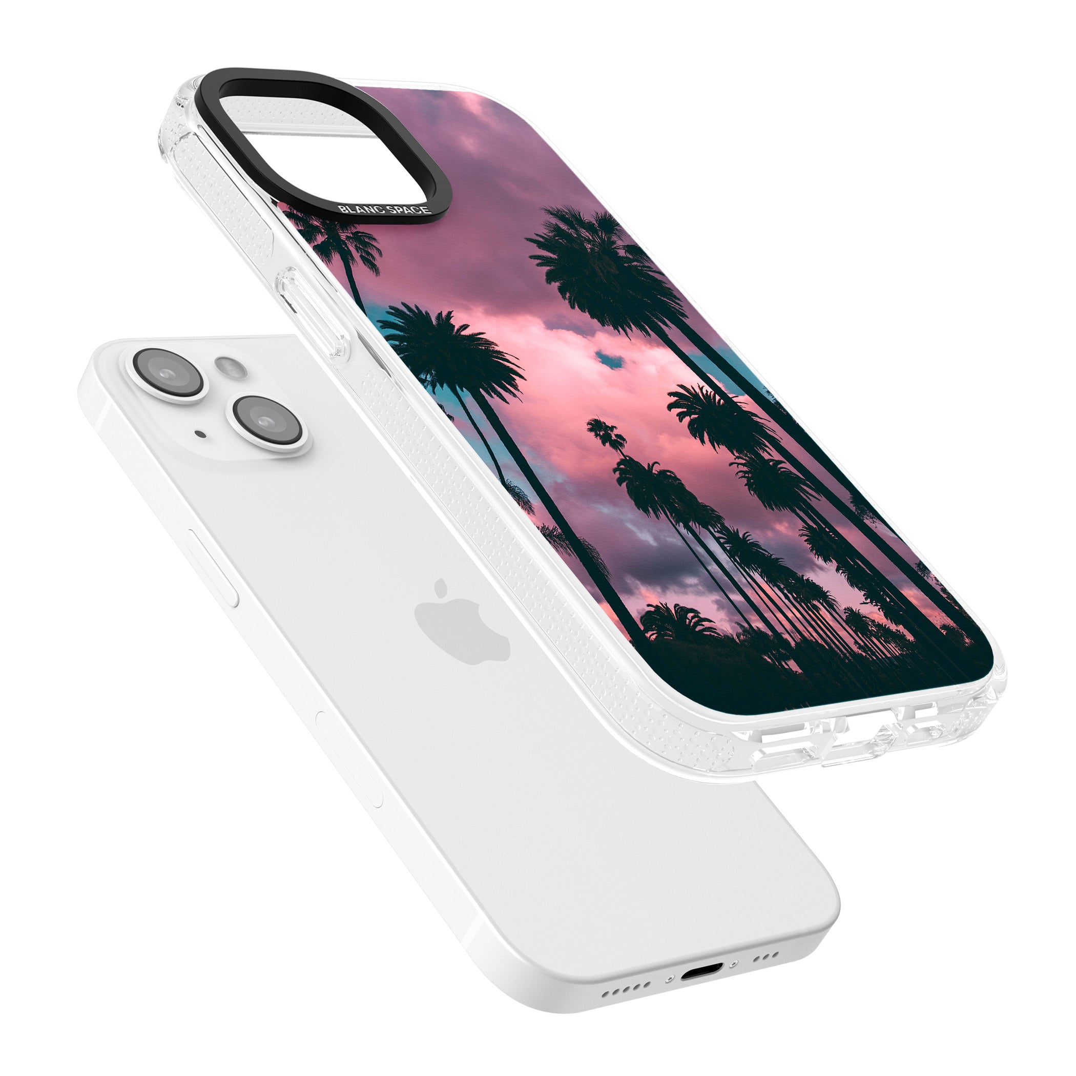 Palm Tree Sunset Photograph iPhone 15 / 14 / 13 Clear Case Impact Air - Blanc Space