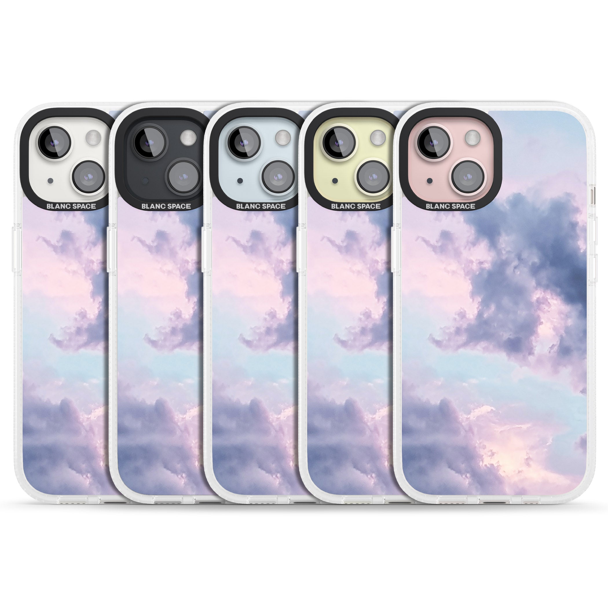 Purple Clouds Photograph iPhone 15 / 14 / 13 Clear Case Impact Air - Blanc Space