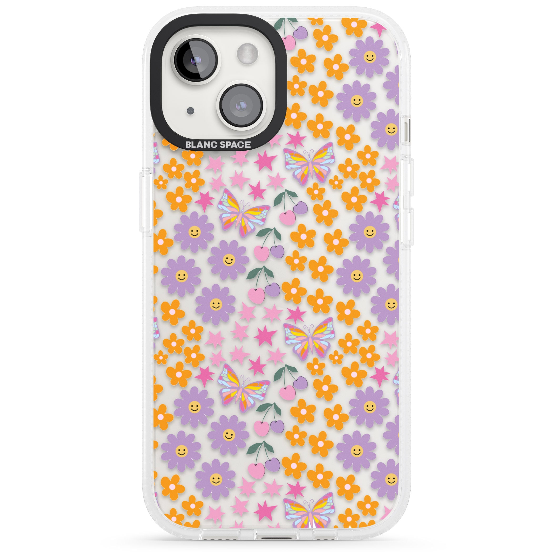 Botanical Bombardment iPhone 15 / 14 / 13 Clear Case Impact Air - Blanc Space