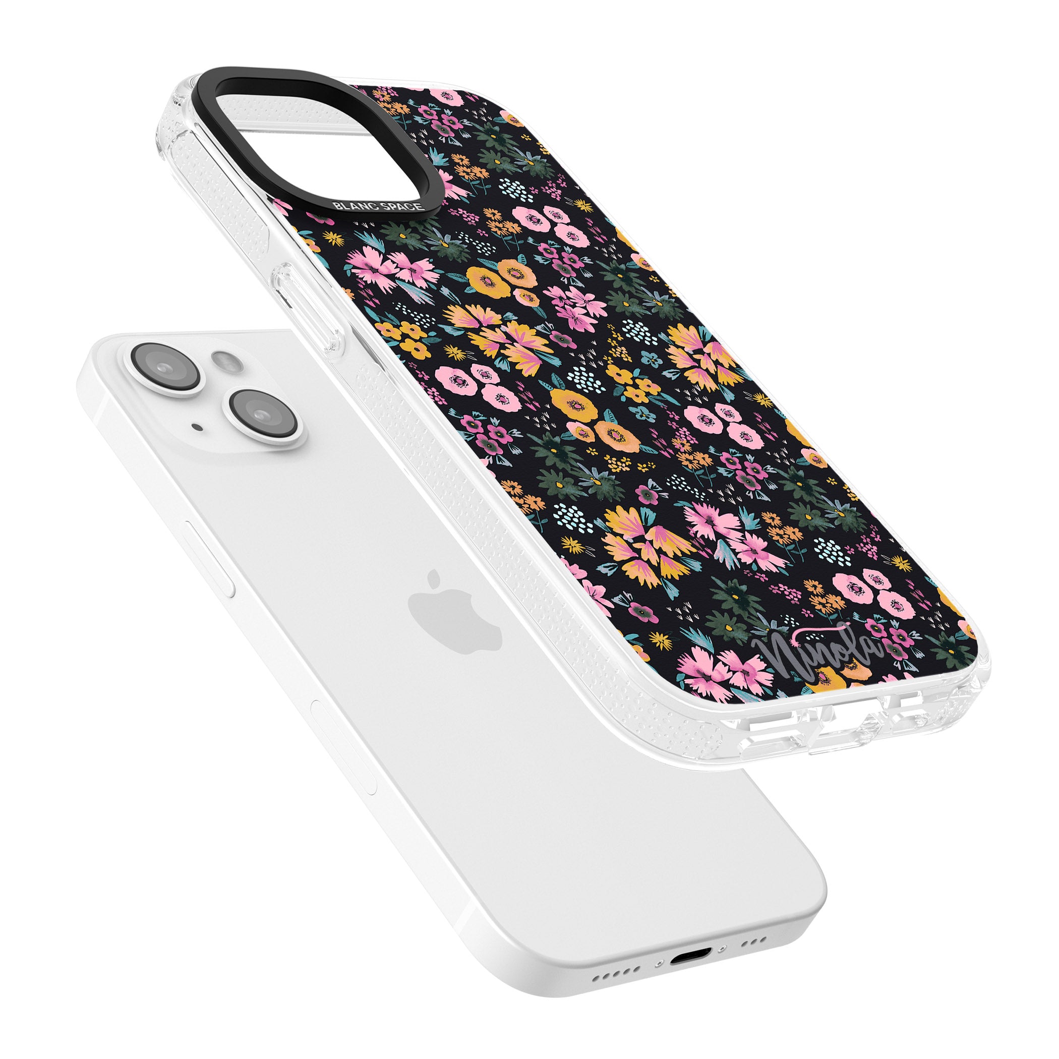 Little Flowers iPhone 15 / 14 / 13 Clear Case Impact Air - Blanc Space