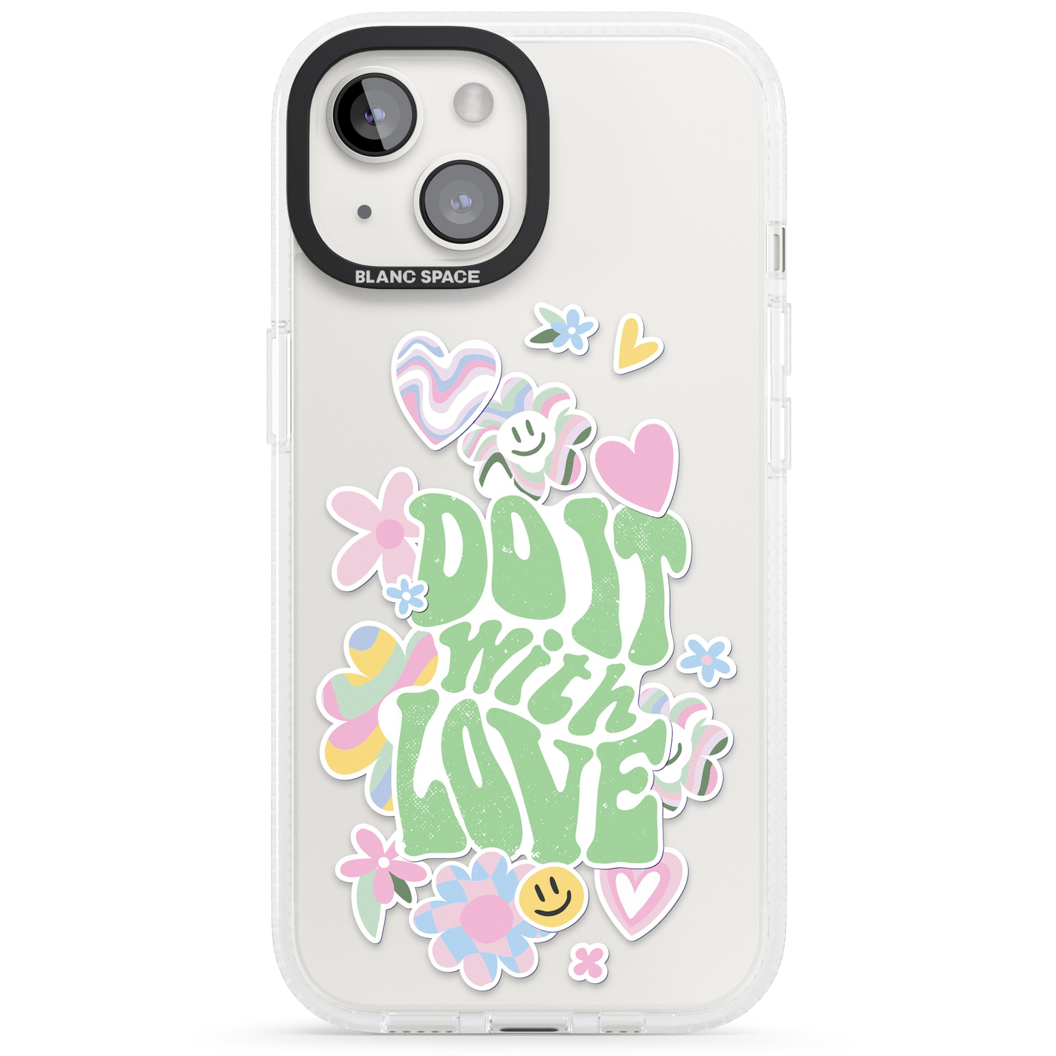 Do It With Love iPhone 15 / 14 / 13 Clear Case Impact Air - Blanc Space