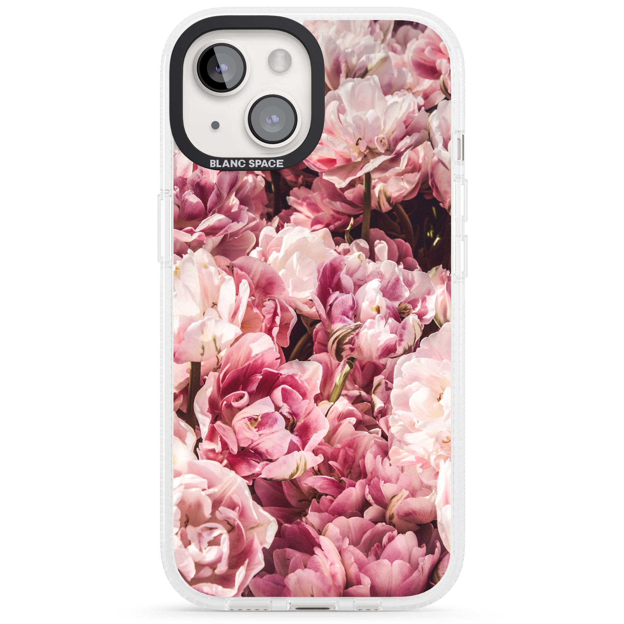 Pink Peonies iPhone 15 / 14 / 13 Clear Case Impact Air - Blanc Space
