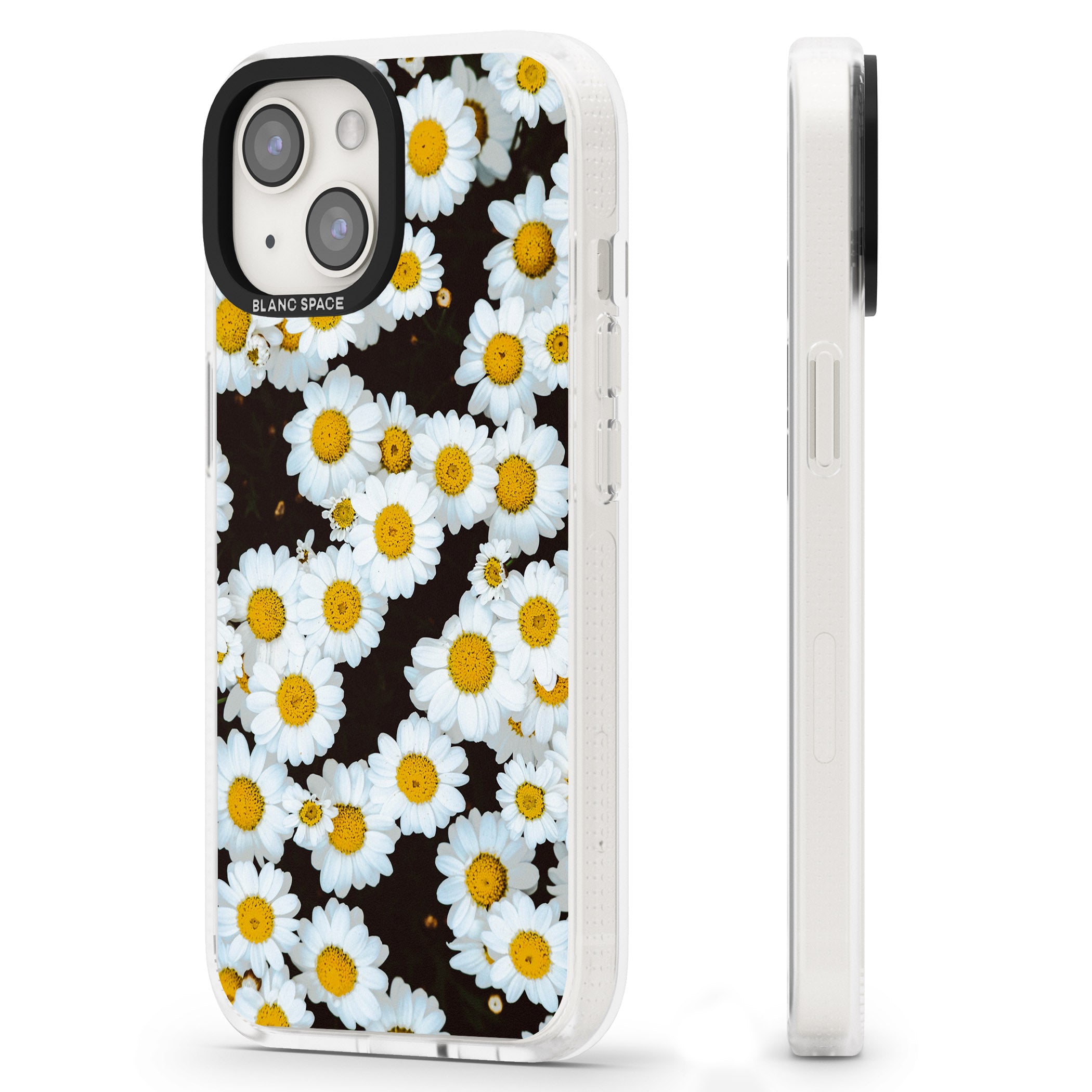 Daisies - Real Floral Photographs iPhone 15 / 14 / 13 Clear Case Impact Air - Blanc Space