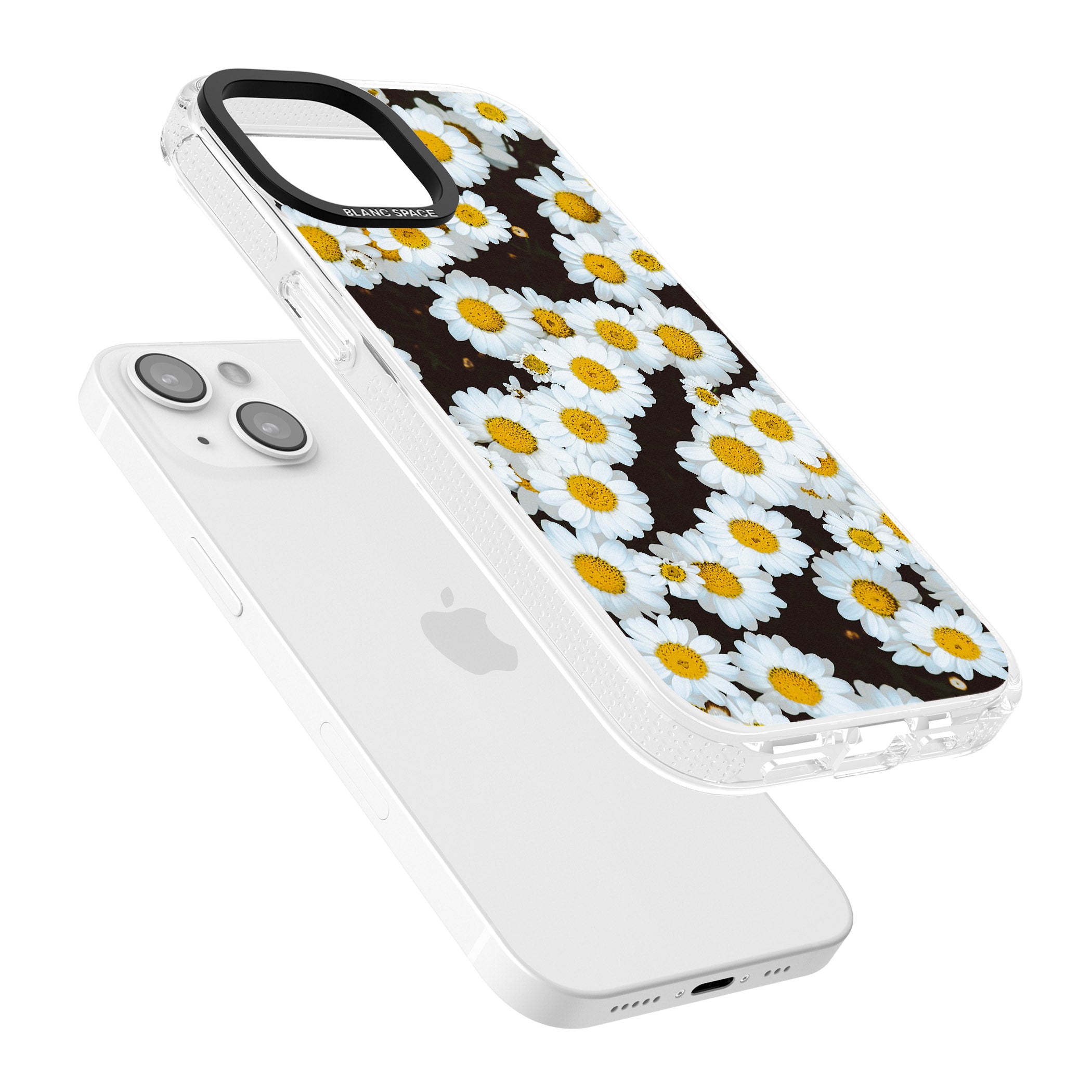 Daisies - Real Floral Photographs iPhone 15 / 14 / 13 Clear Case Impact Air - Blanc Space