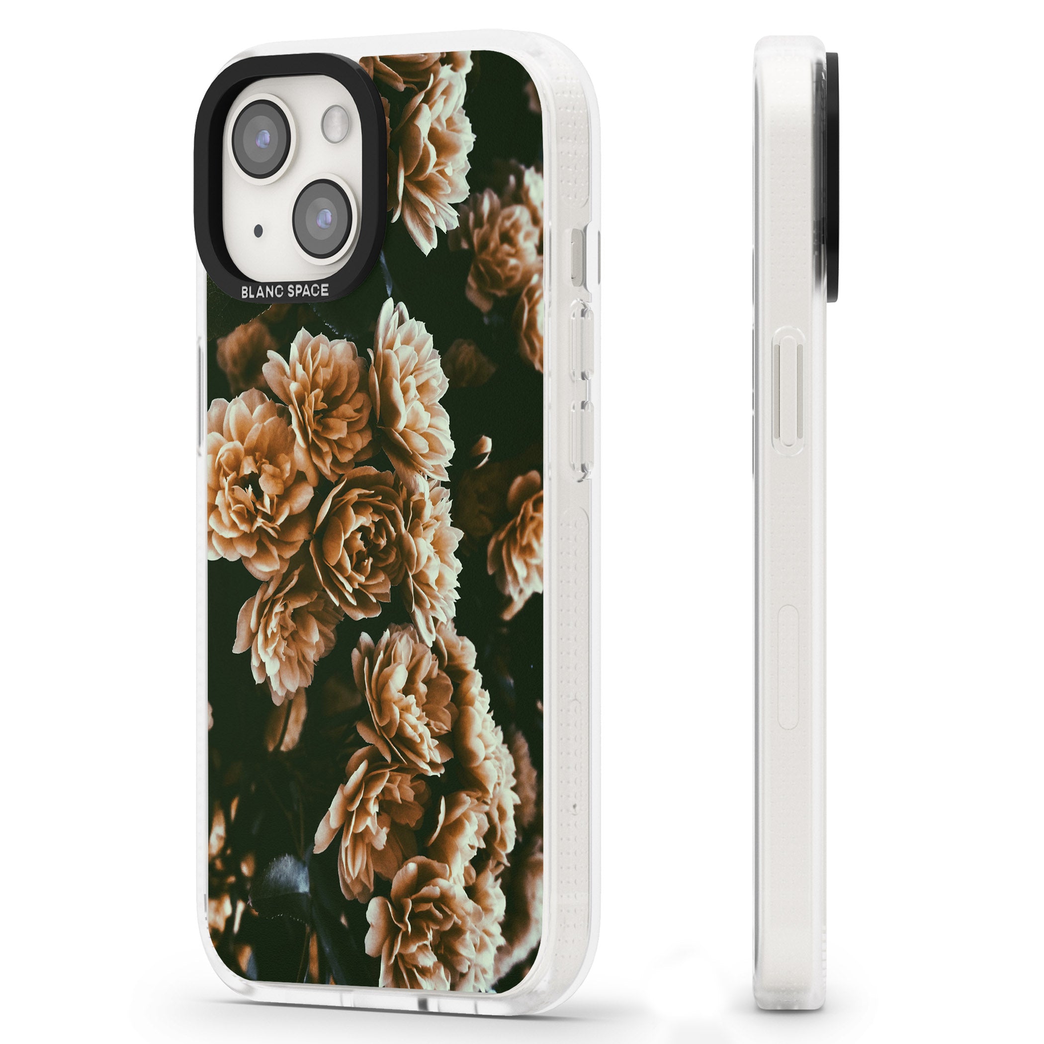 White Peonies - Real Floral Photographs iPhone 15 / 14 / 13 Clear Case Impact Air - Blanc Space