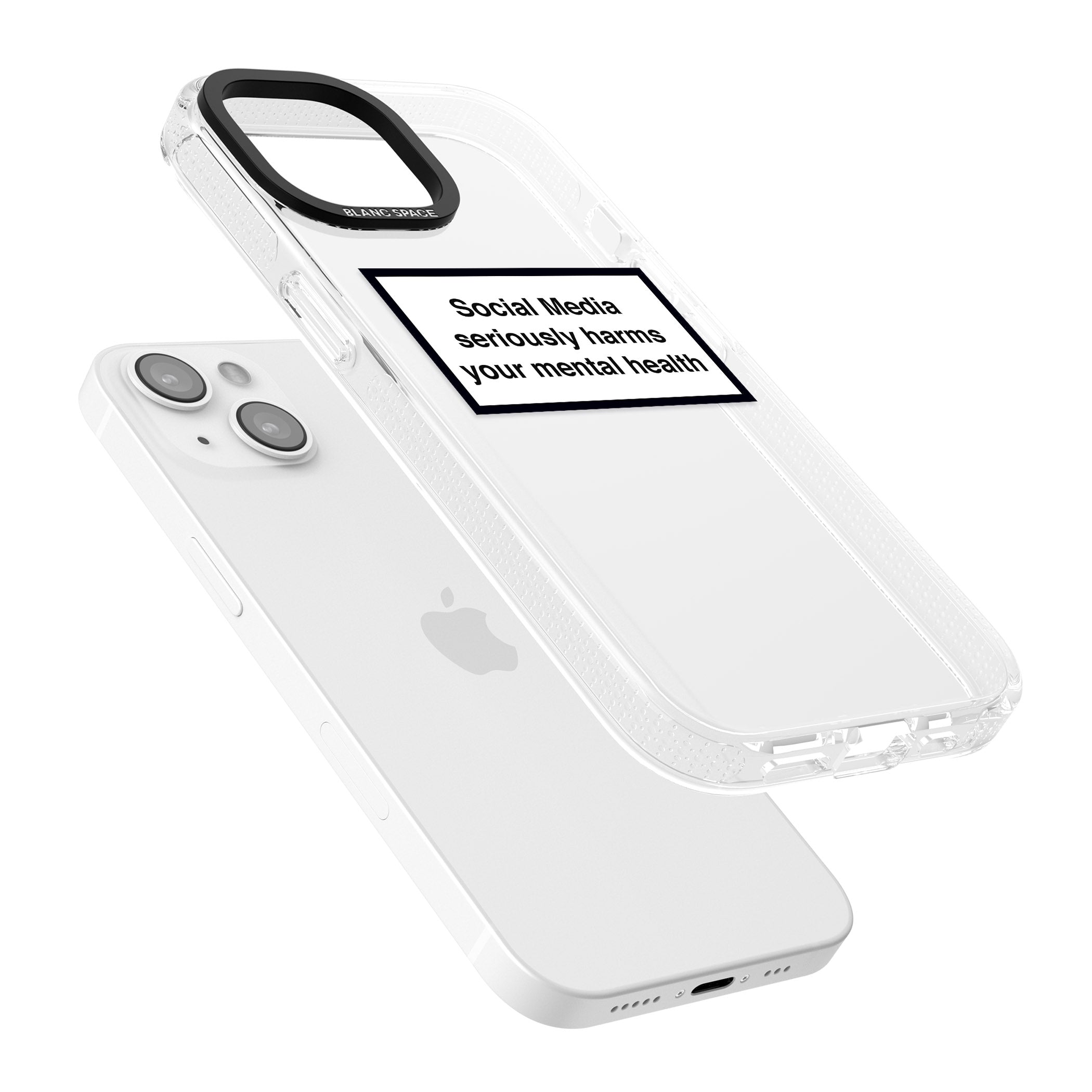 Social Media Quote iPhone 15 / 14 / 13 Clear Case Impact Air - Blanc Space