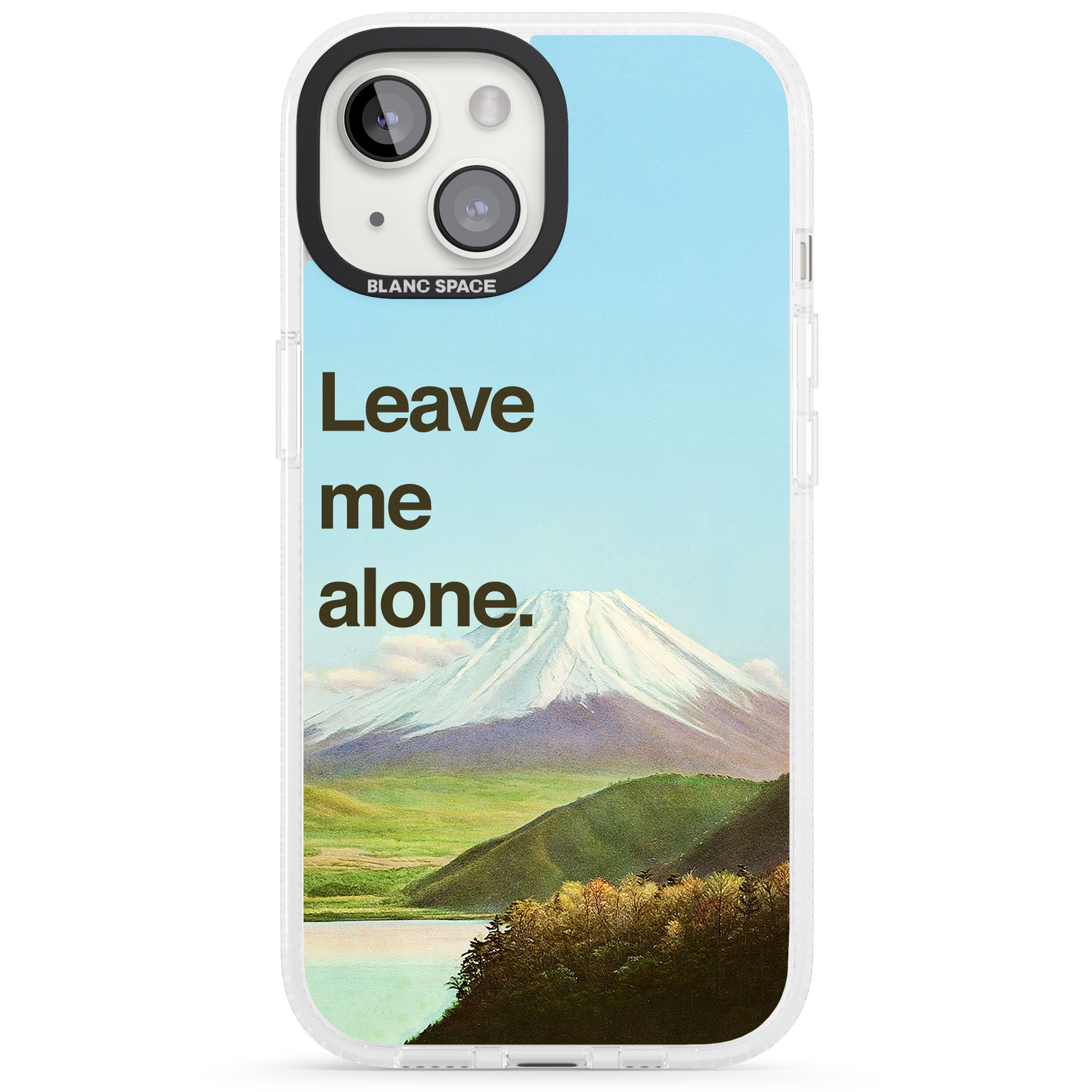 Leave me alone iPhone 15 / 14 / 13 Clear Case Impact Air - Blanc Space