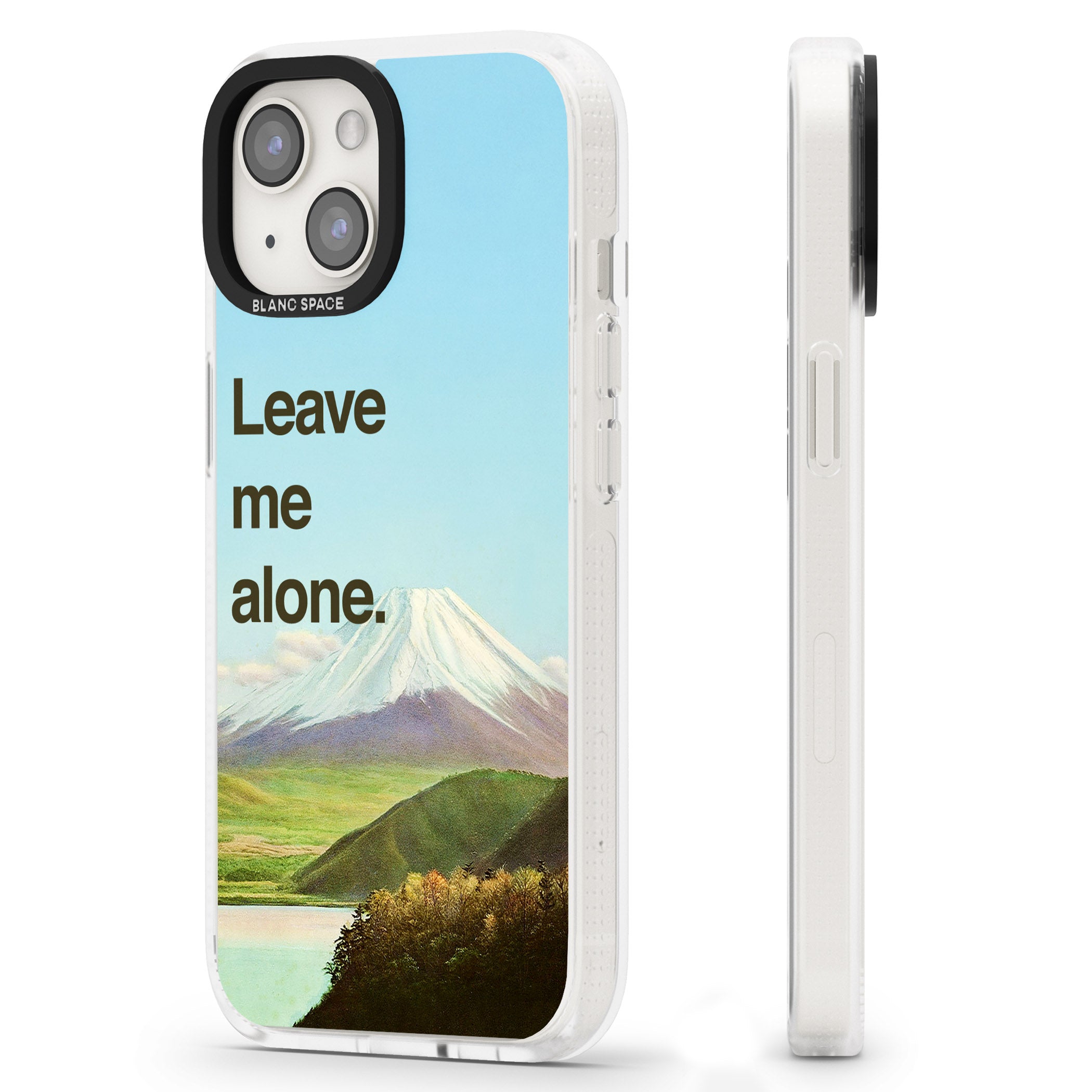 Leave me alone iPhone 15 / 14 / 13 Clear Case Impact Air - Blanc Space