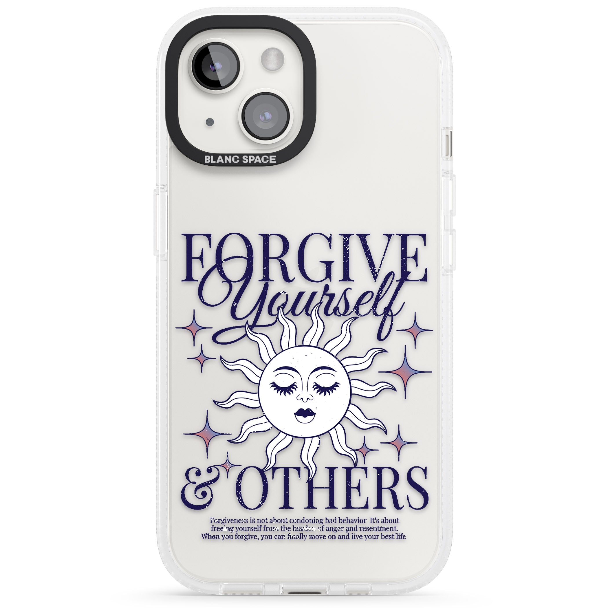 Forgiveness iPhone 15 / 14 / 13 Clear Case Impact Air - Blanc Space