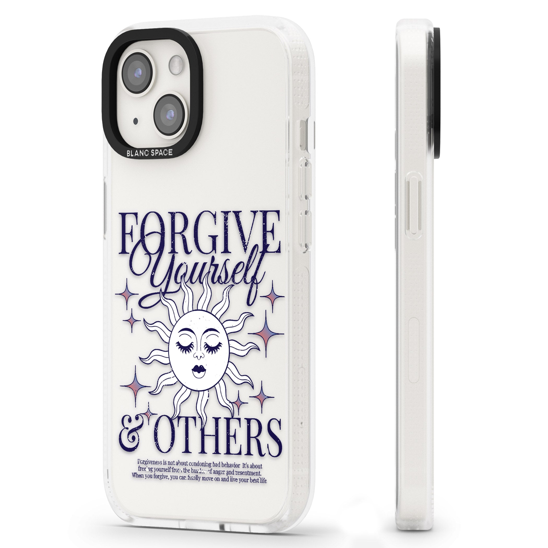 Forgiveness iPhone 15 / 14 / 13 Clear Case Impact Air - Blanc Space