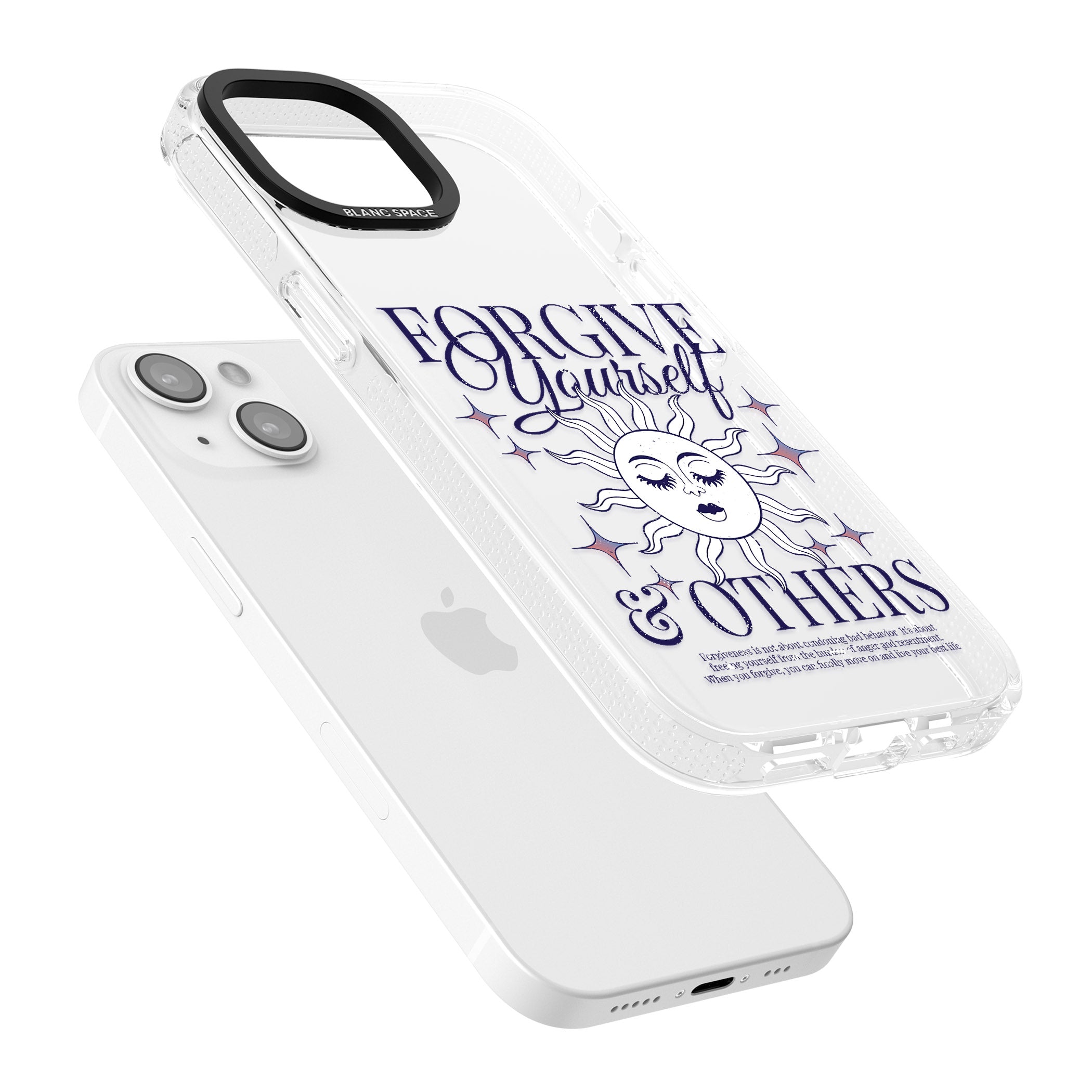 Forgiveness iPhone 15 / 14 / 13 Clear Case Impact Air - Blanc Space