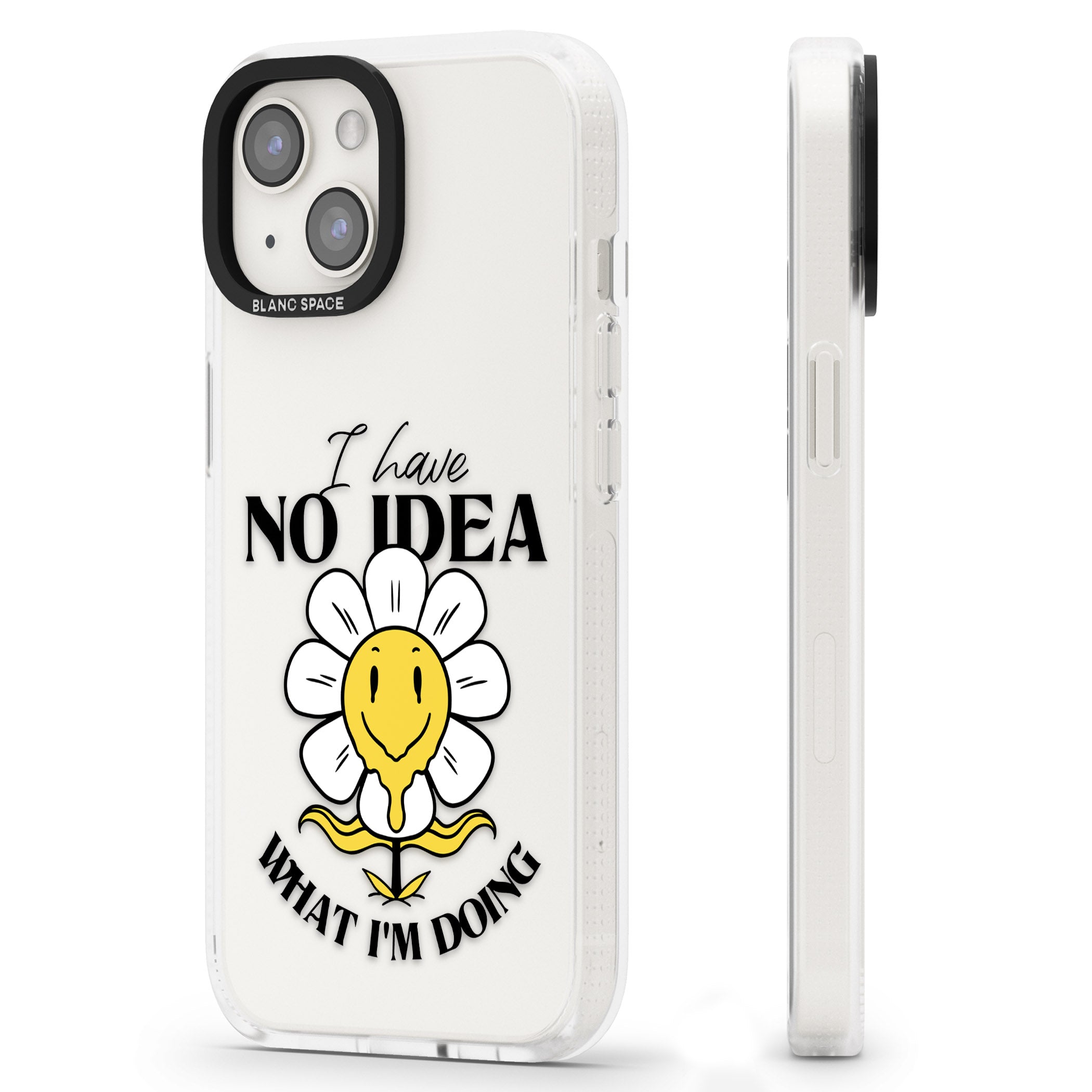 No Idea iPhone 15 / 14 / 13 Clear Case Impact Air - Blanc Space