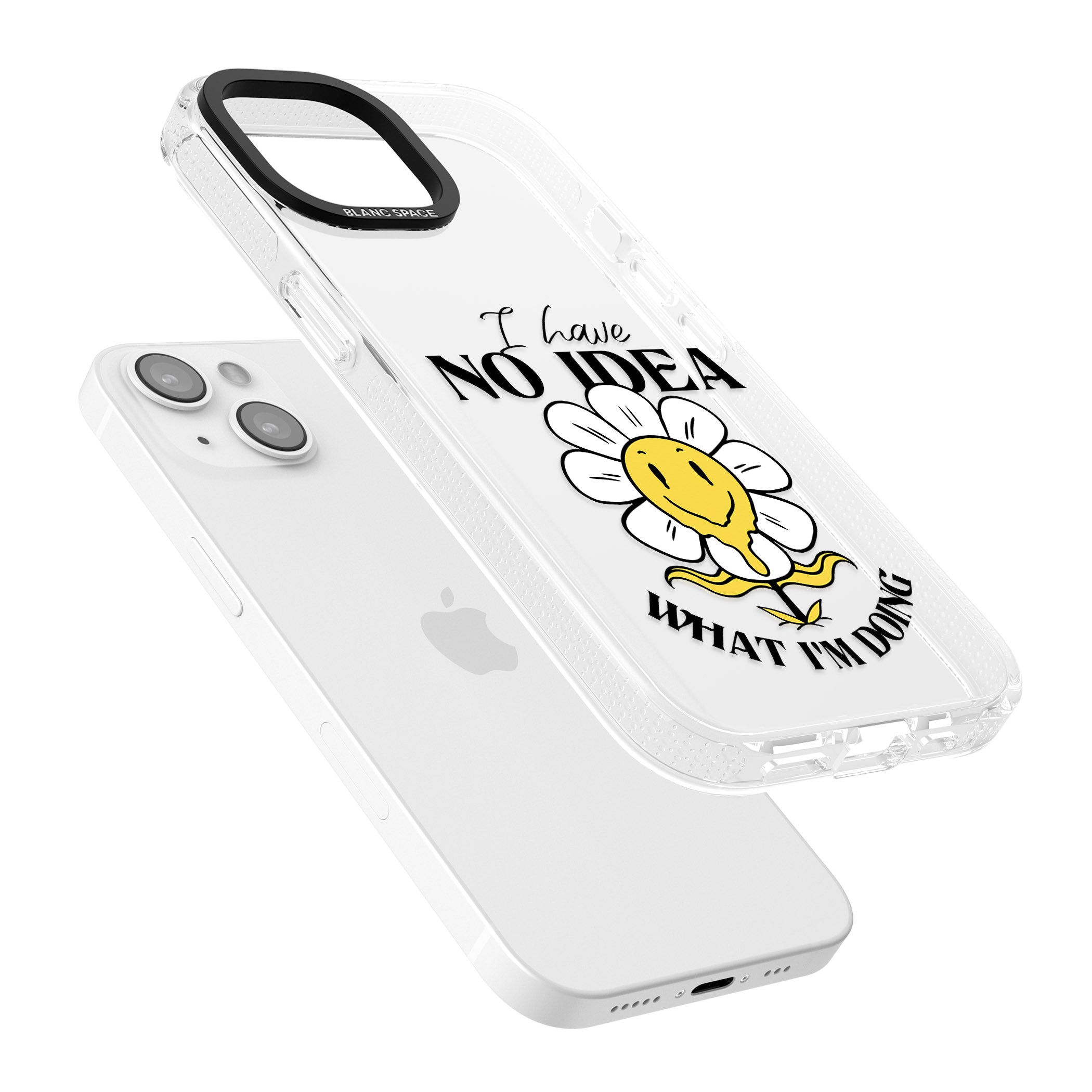 No Idea iPhone 15 / 14 / 13 Clear Case Impact Air - Blanc Space