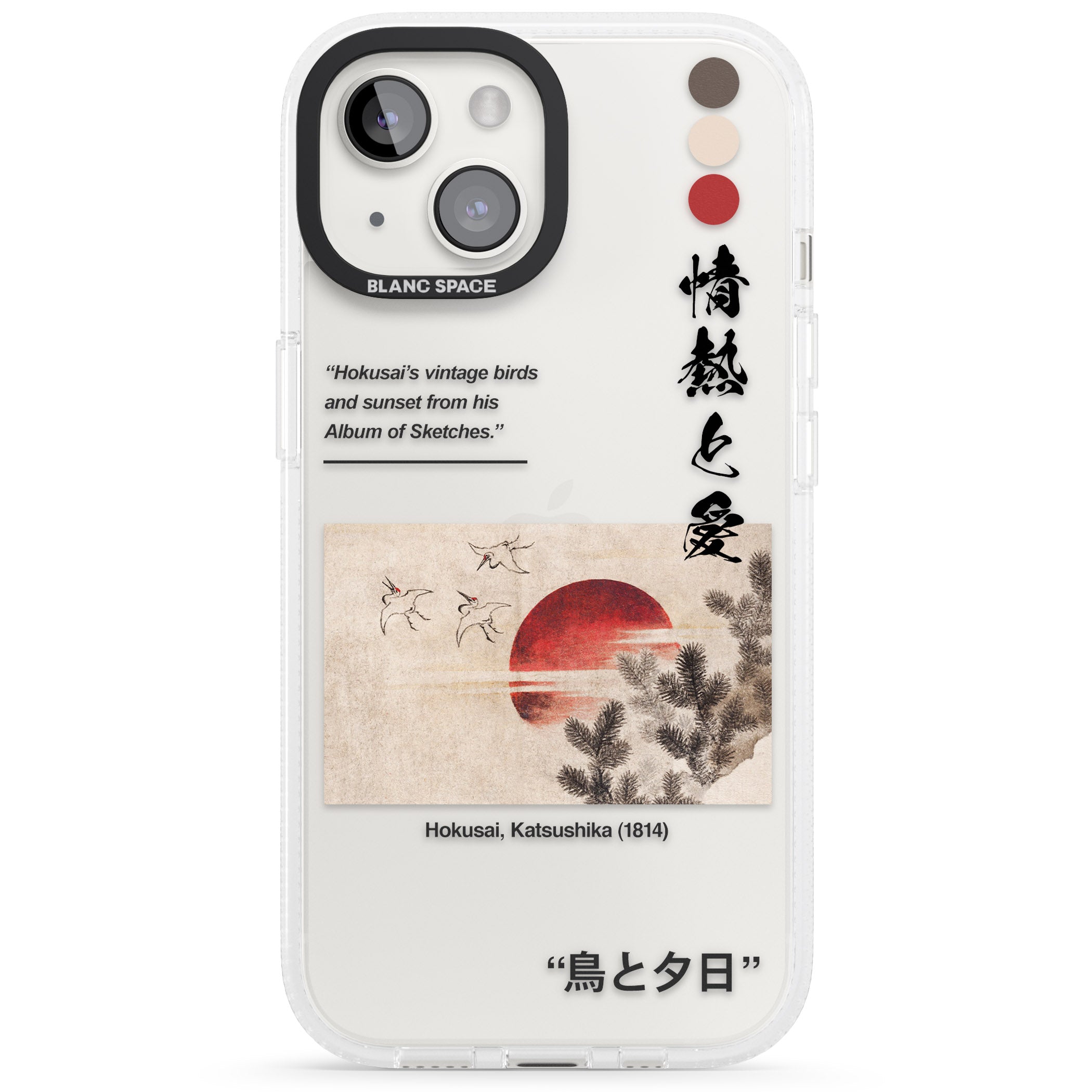 Birds and Sunset iPhone 15 / 14 / 13 Clear Case Impact Air - Blanc Space