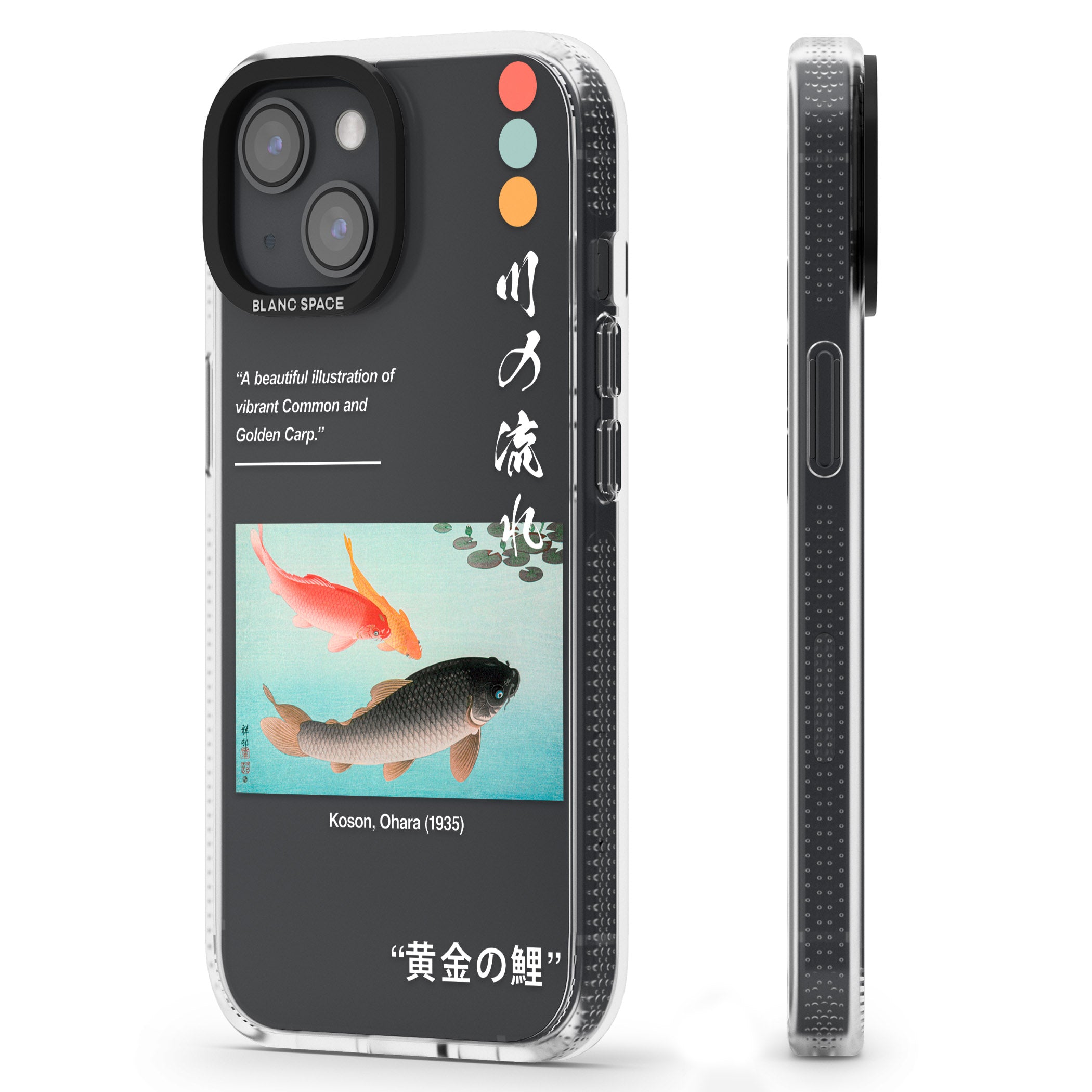 Golden Carp iPhone 15 / 14 / 13 Clear Case Impact Air - Blanc Space