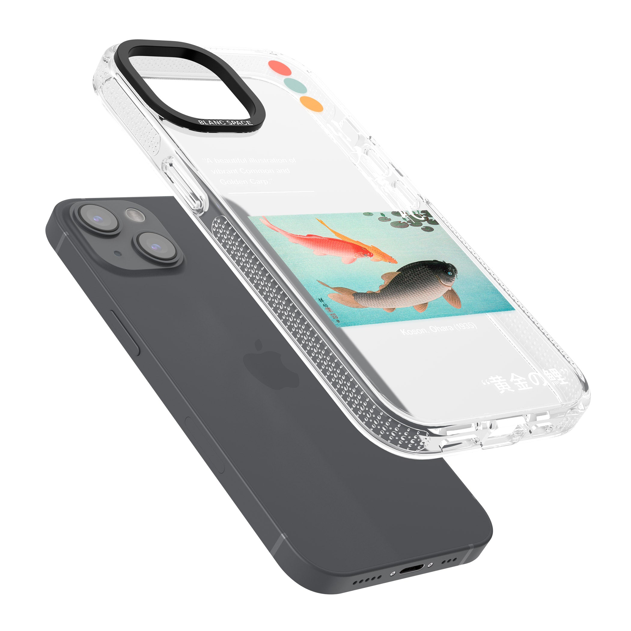 Golden Carp iPhone 15 / 14 / 13 Clear Case Impact Air - Blanc Space