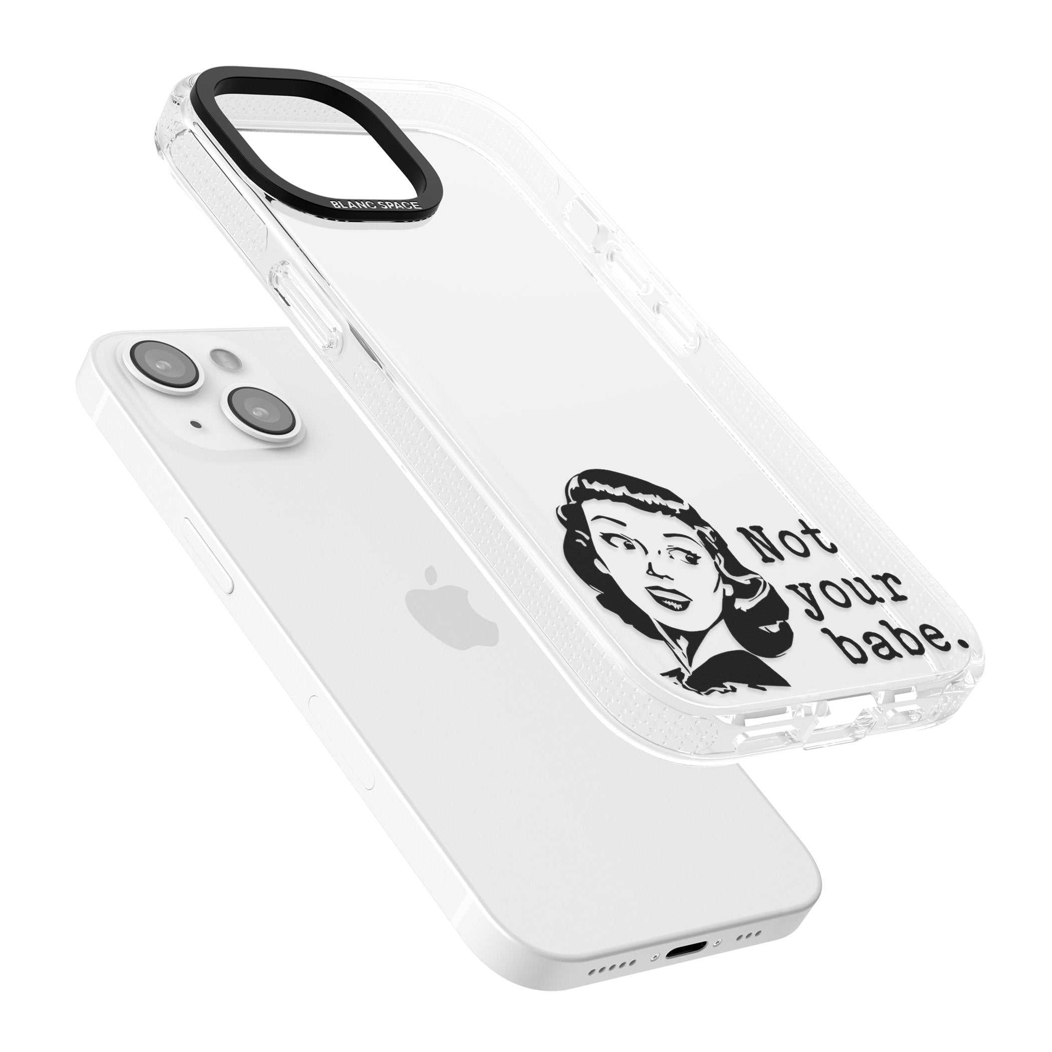 Not Your Babe iPhone 15 / 14 / 13 Clear Case Impact Air - Blanc Space