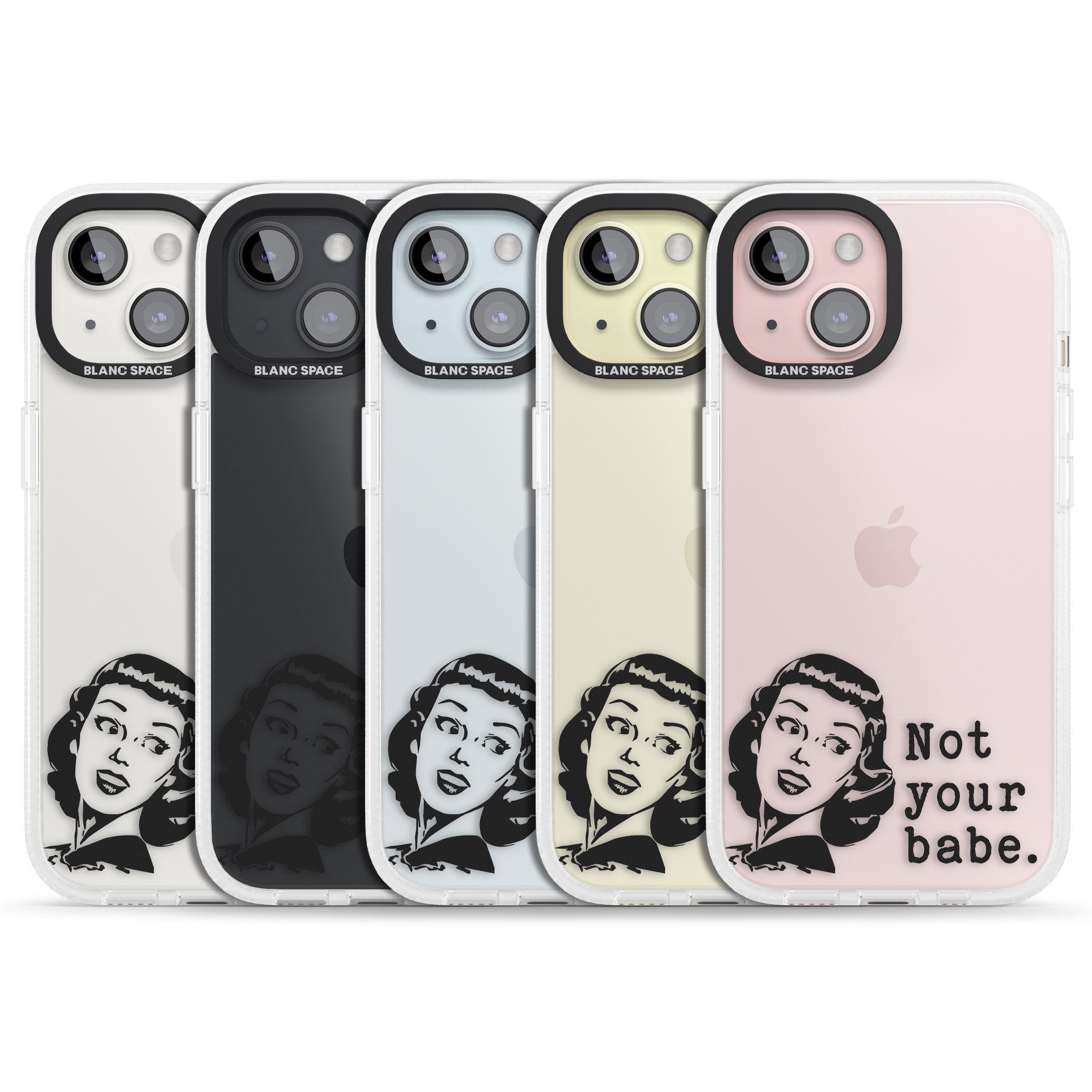 Not Your Babe iPhone 15 / 14 / 13 Clear Case Impact Air - Blanc Space