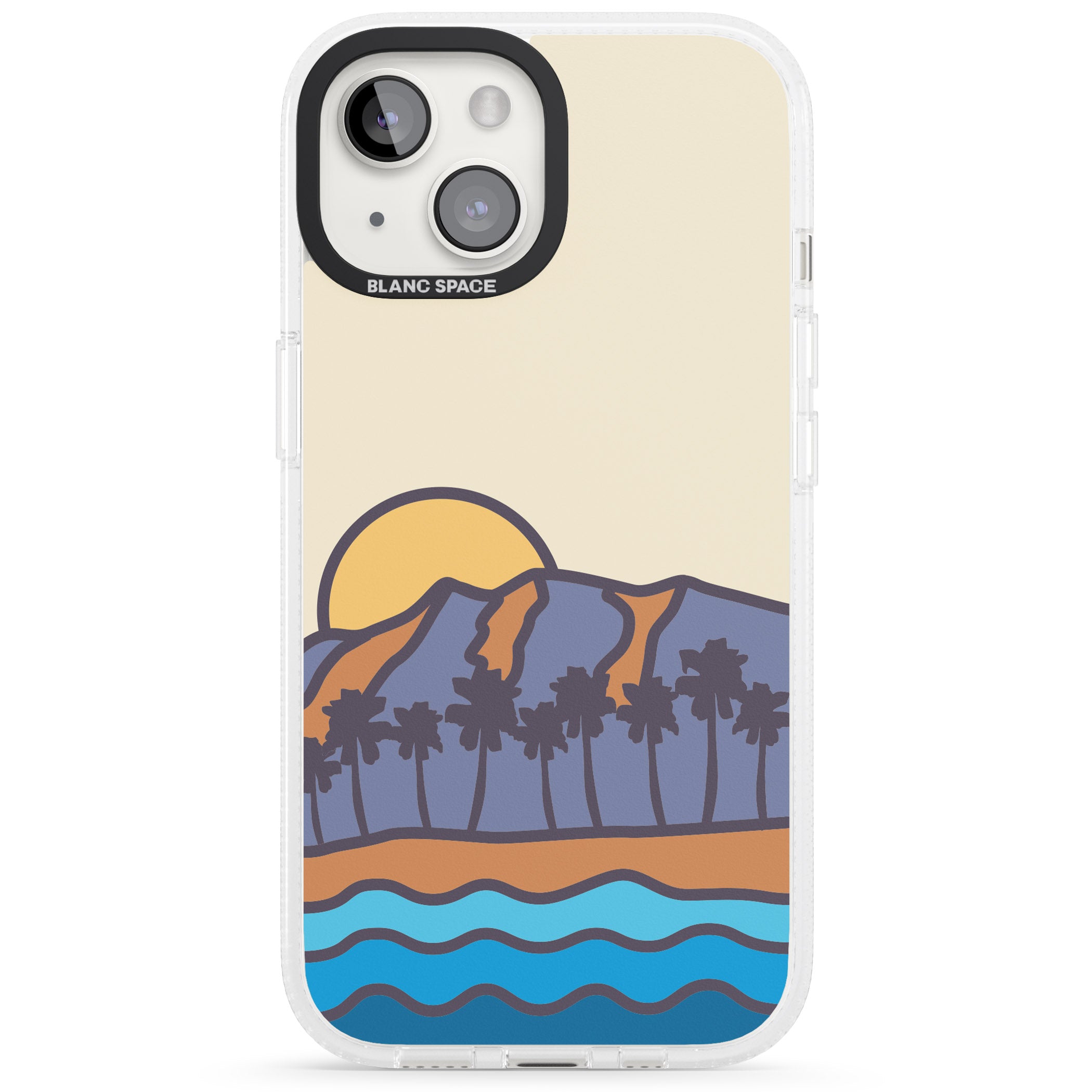 South Sunset iPhone 15 / 14 / 13 Clear Case Impact Air - Blanc Space
