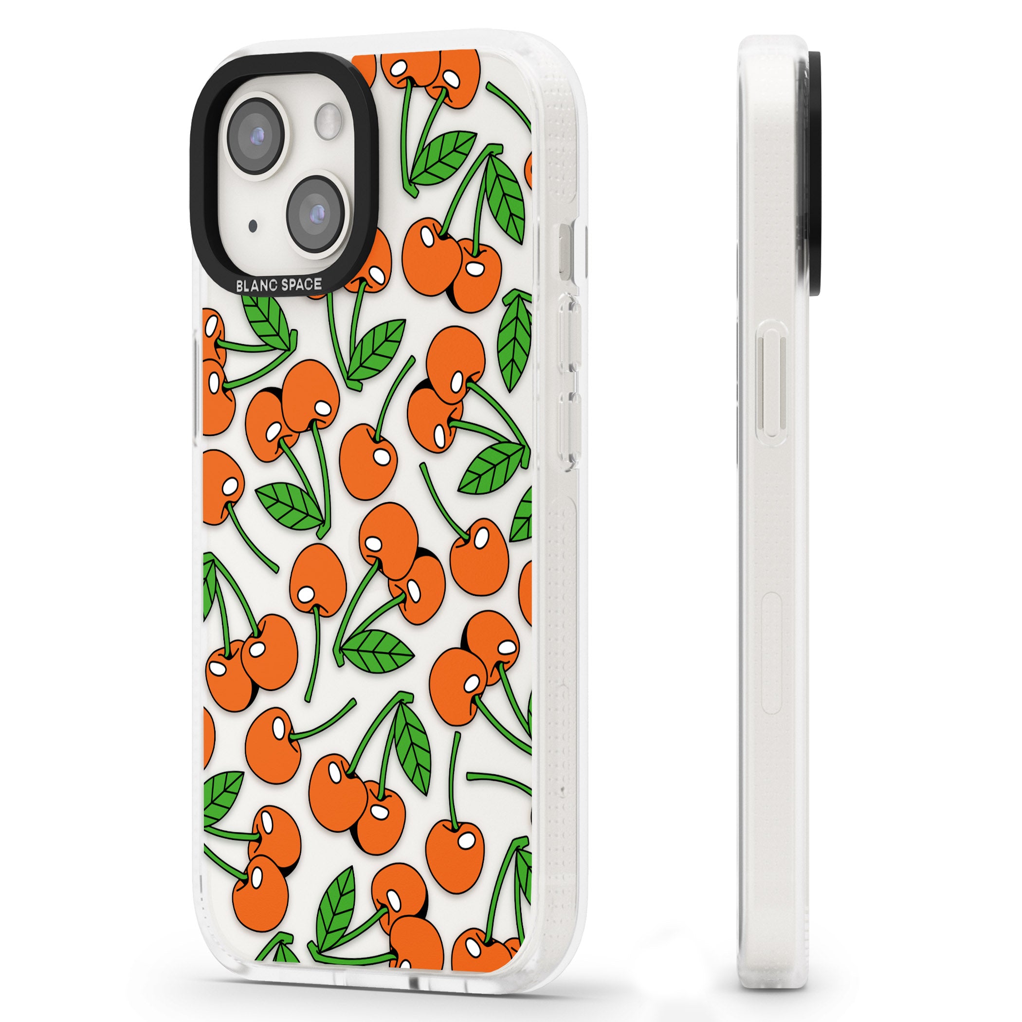 Orchard Fresh Cherries iPhone 15 / 14 / 13 Clear Case Impact Air - Blanc Space