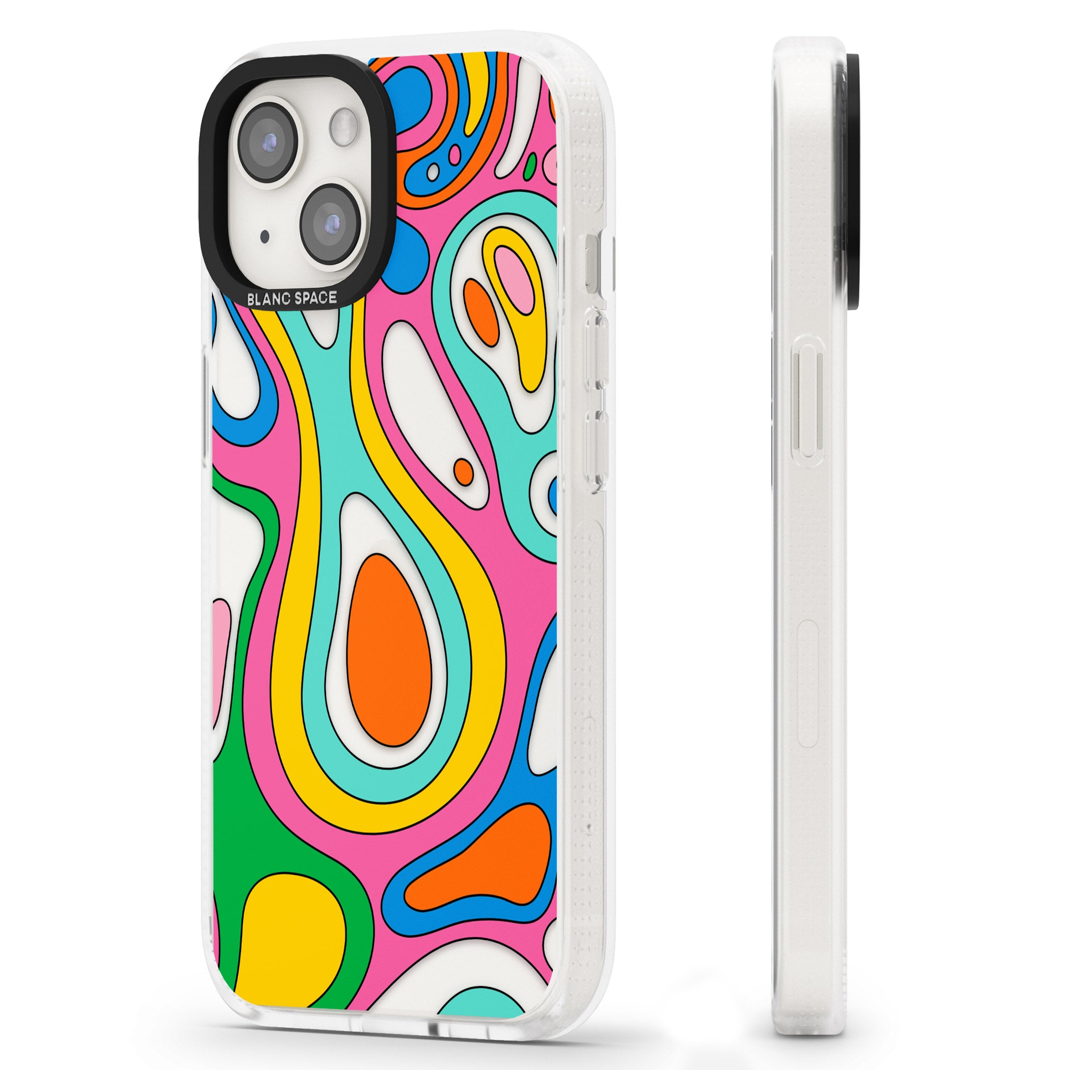 Dreams & Grooves iPhone 15 / 14 / 13 Clear Case Impact Air - Blanc Space