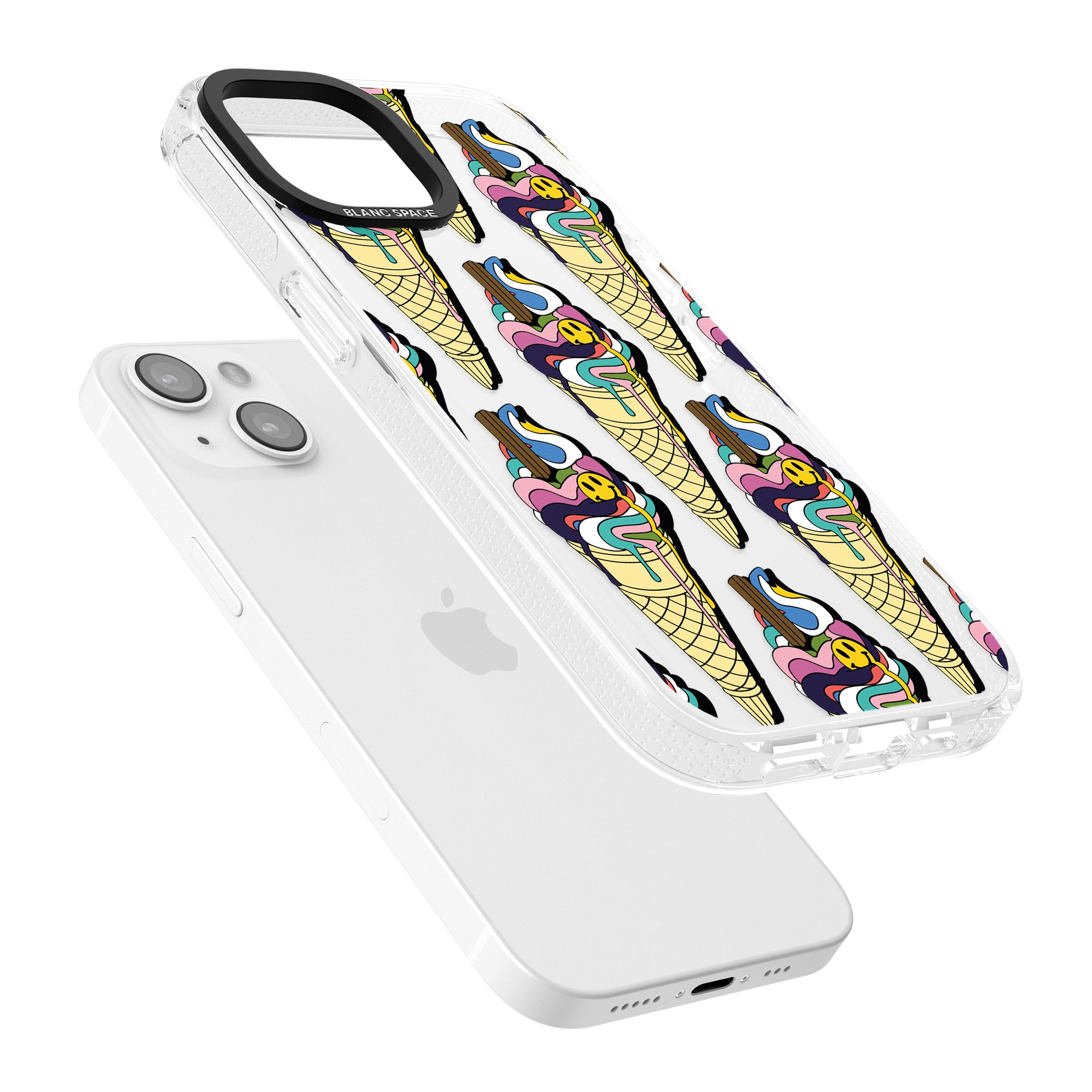 Trip & Drip Ice Cream iPhone 15 / 14 / 13 Clear Case Impact Air - Blanc Space