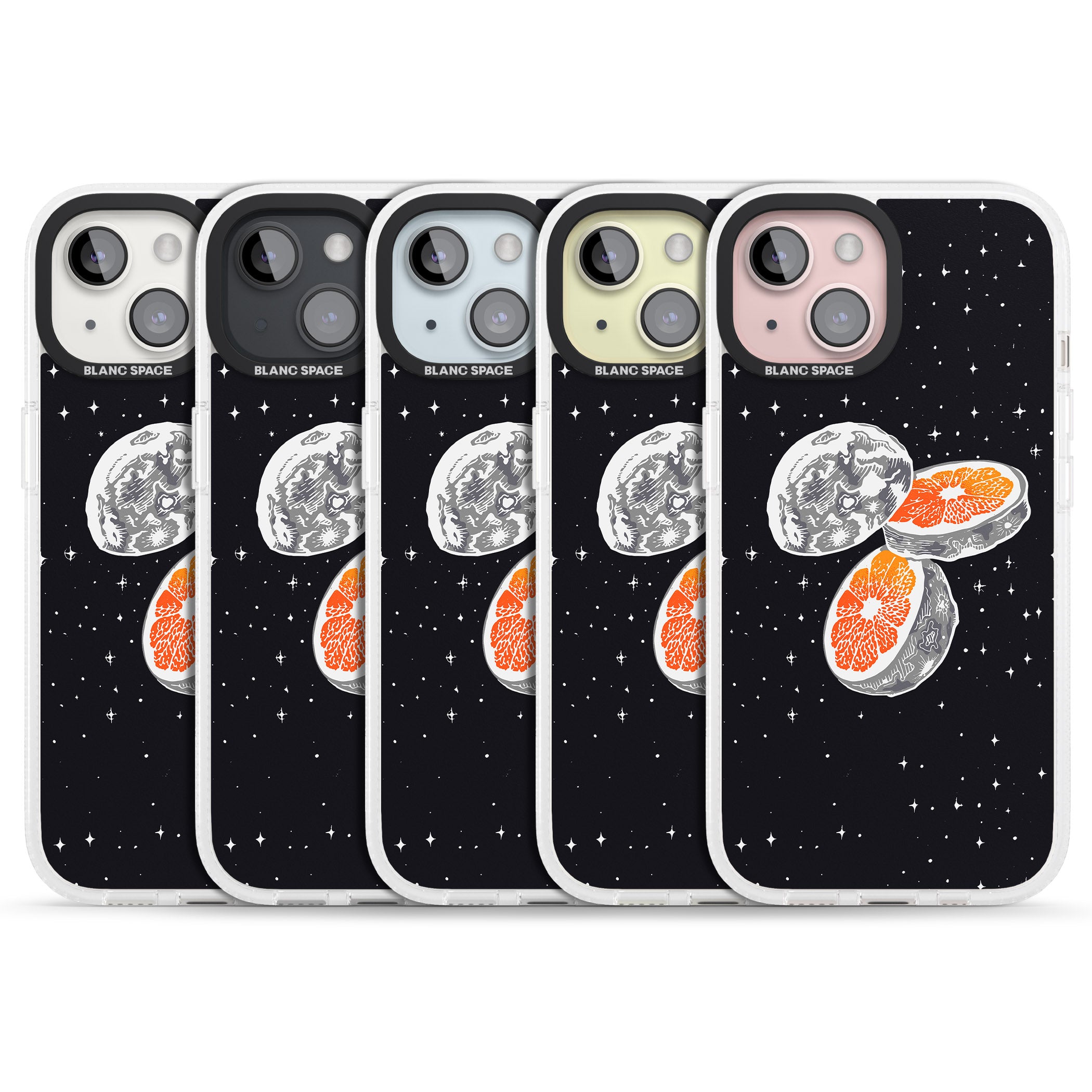 Blood Orange Moon iPhone 15 / 14 / 13 Clear Case Impact Air - Blanc Space