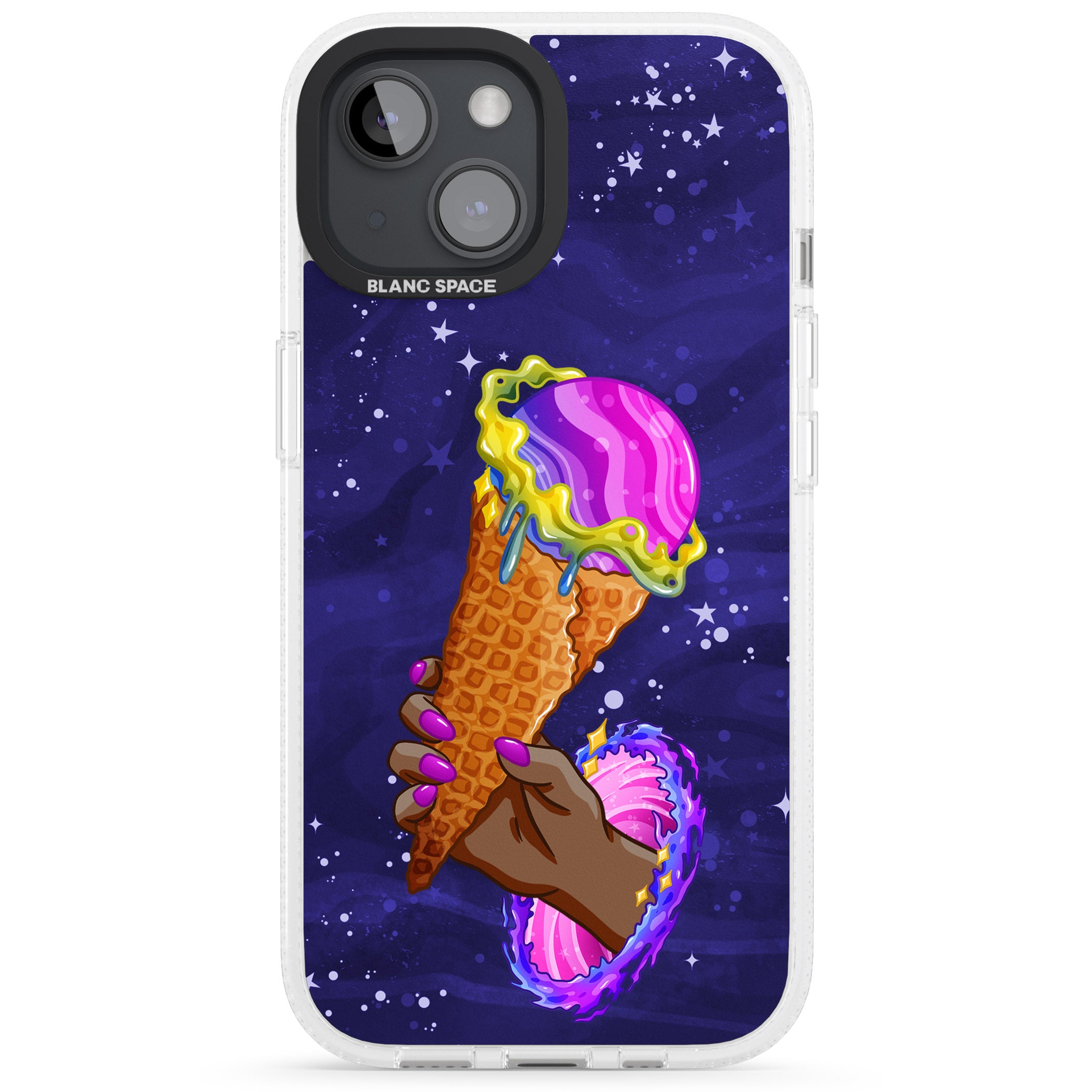 Interdimensional Ice Cream iPhone 15 / 14 / 13 Clear Case Impact Air - Blanc Space