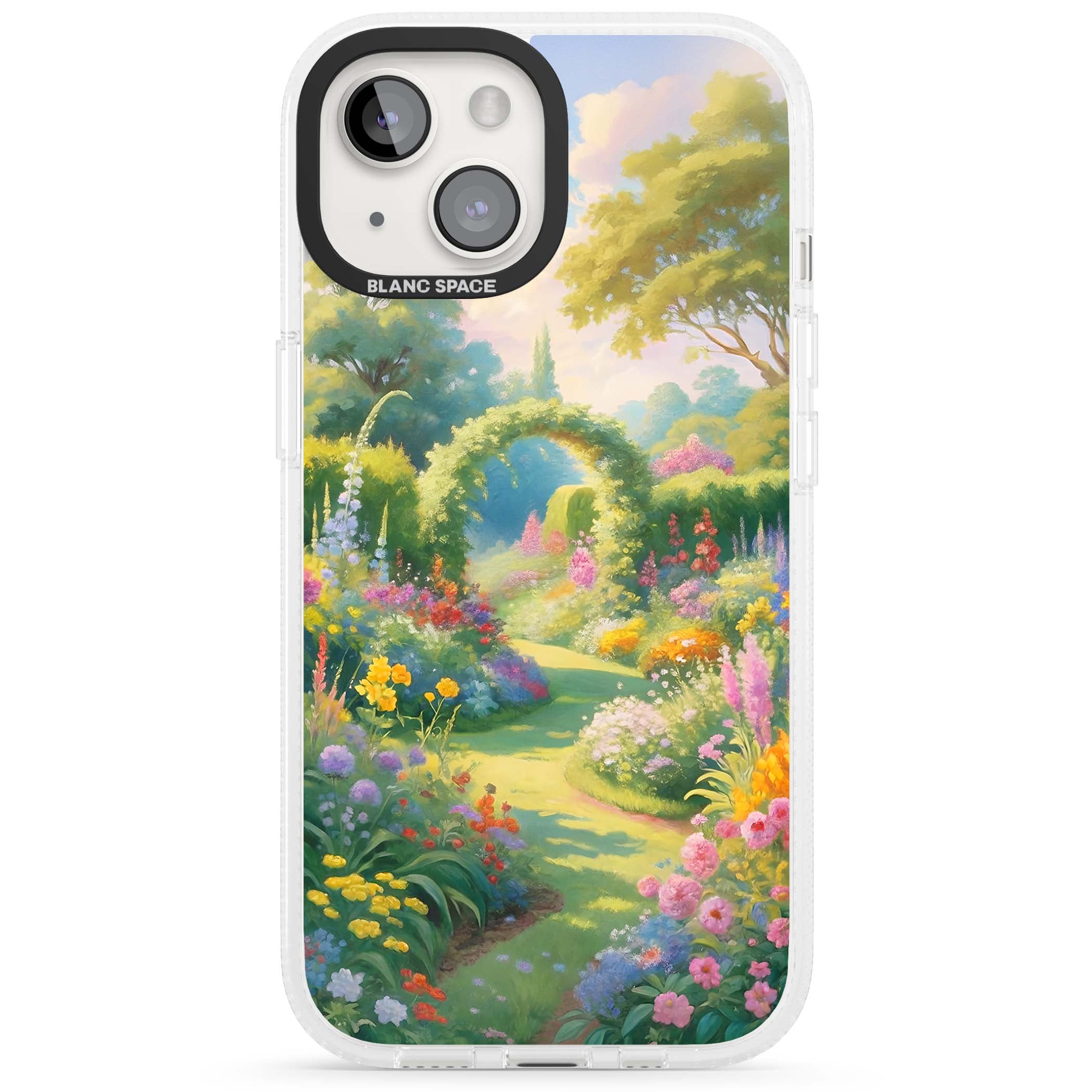 The Painter's Garden floral iPhone case | Clear Case Impact Air case for iPhone 15, iPhone 15 Plus
