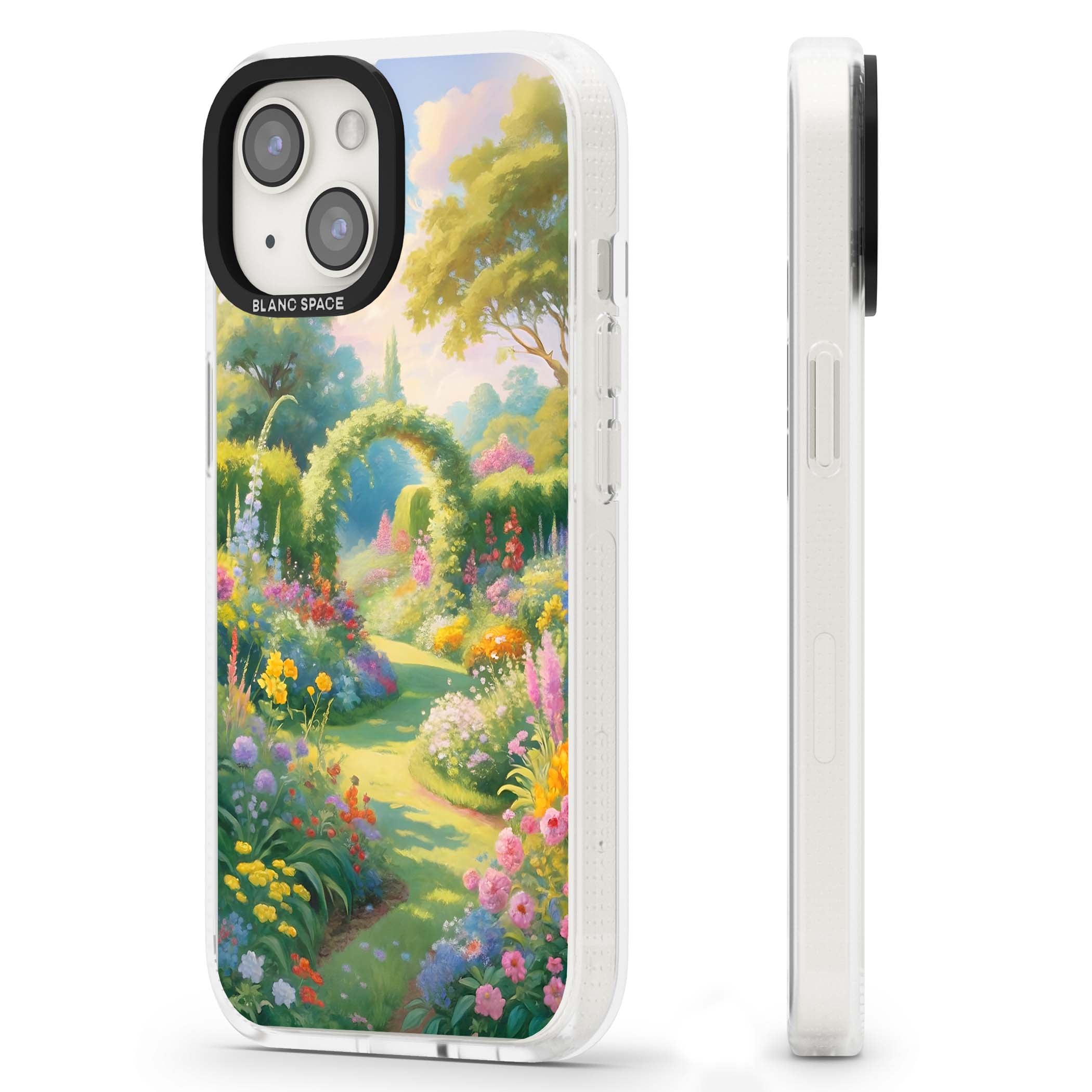 The Painter's Garden floral iPhone case | Clear Case Impact Air case for iPhone 15, iPhone 15 Plus