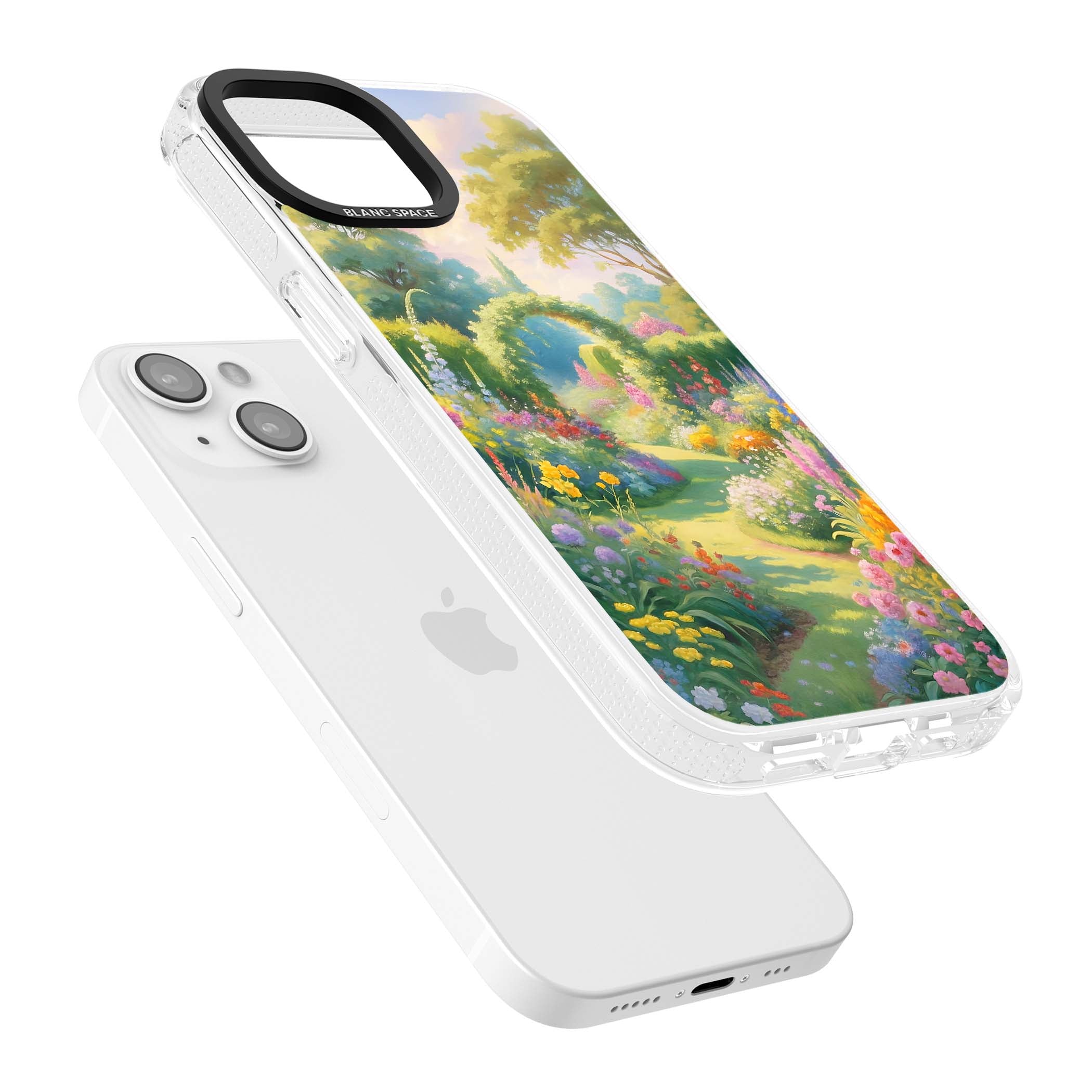 The Painter's Garden floral iPhone case | Clear Case Impact Air case for iPhone 15, iPhone 15 Plus